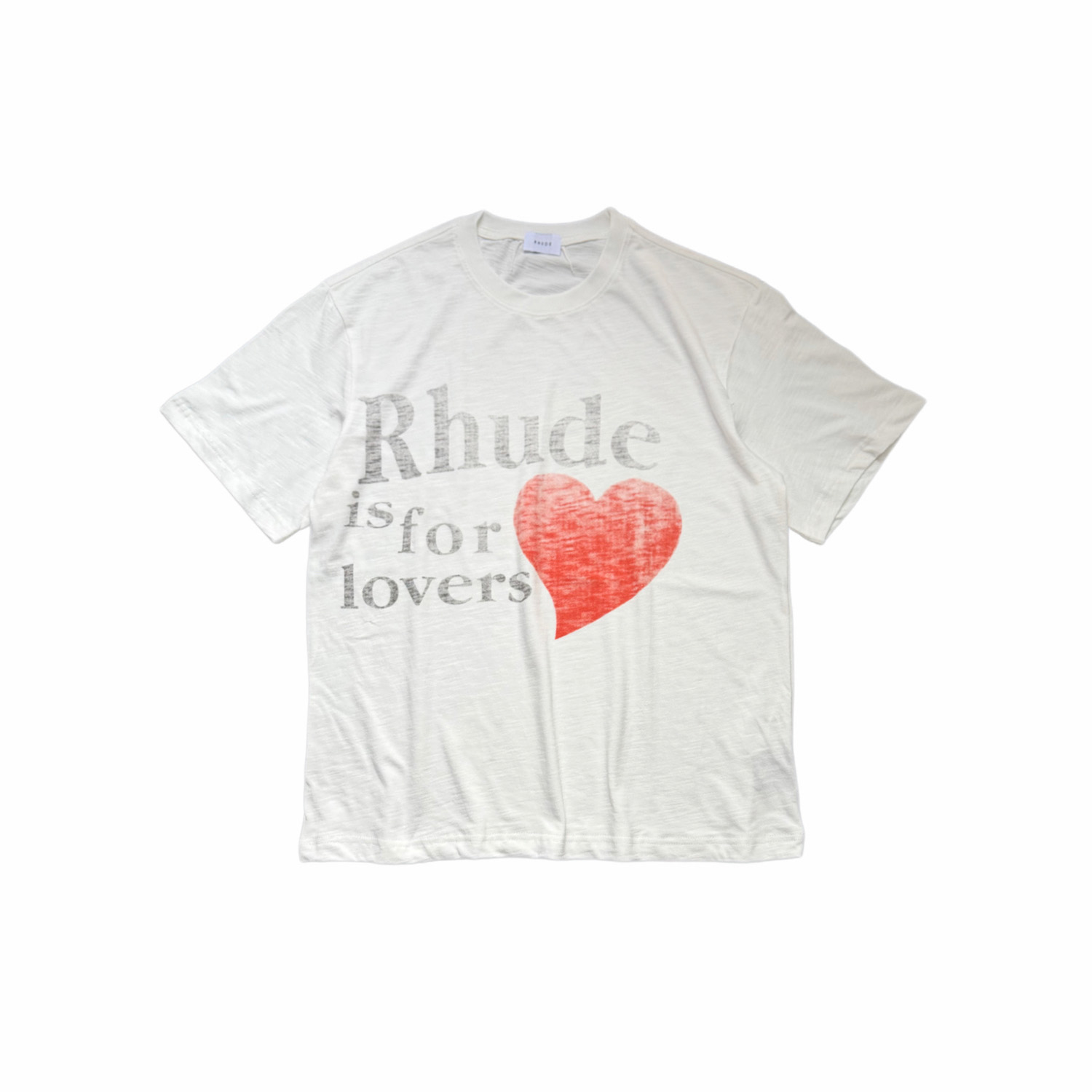 Rhude Lovers Slub Tee 'White' - DesignerGu