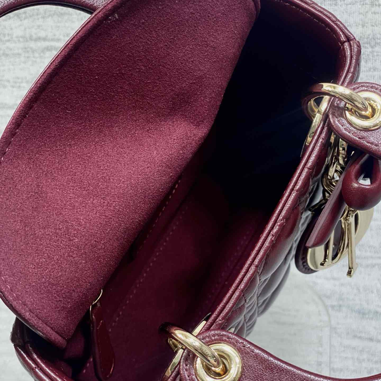 Dior Mini Lady Dior Bag With Chain - DesignerGu