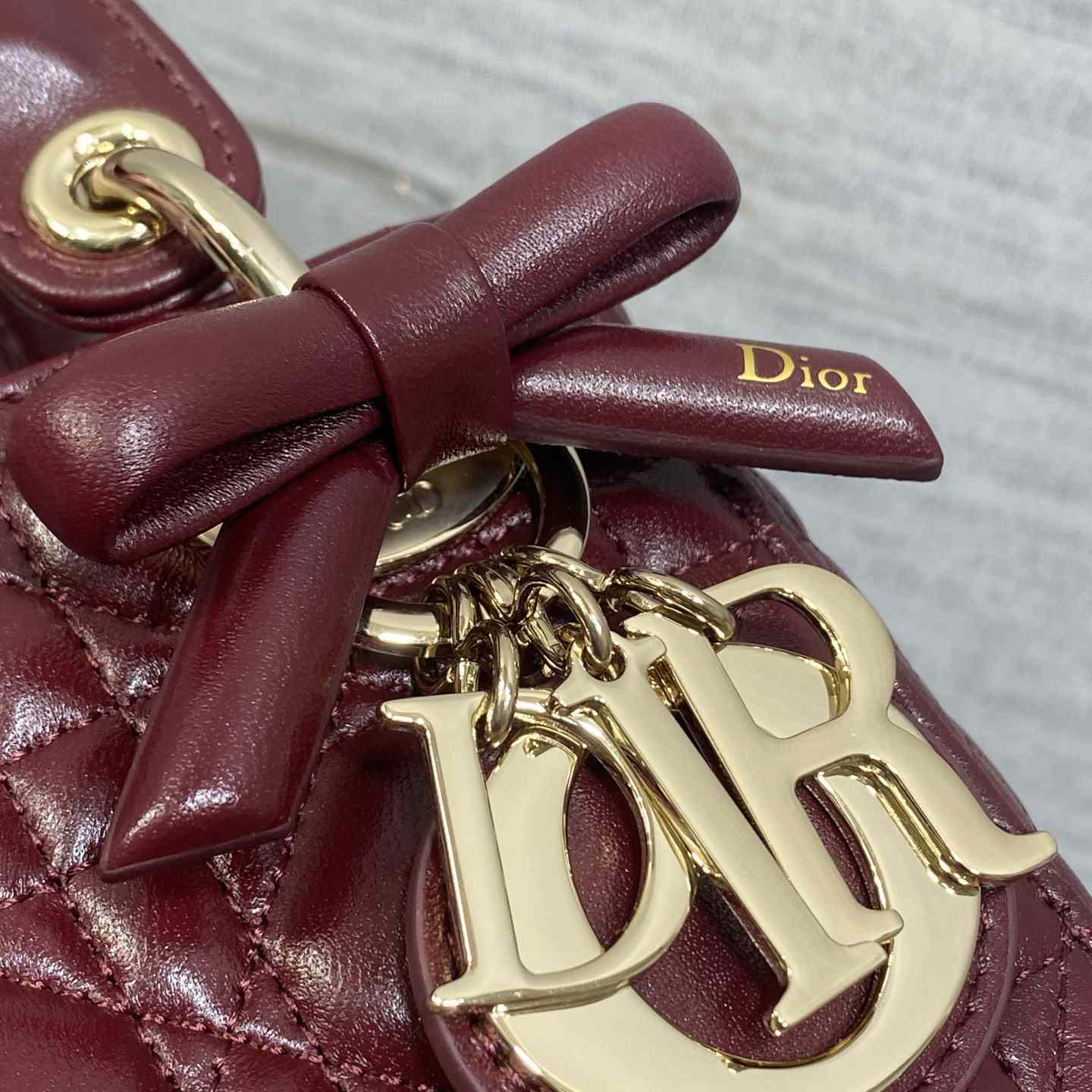 Dior Mini Lady Dior Bag With Chain - DesignerGu