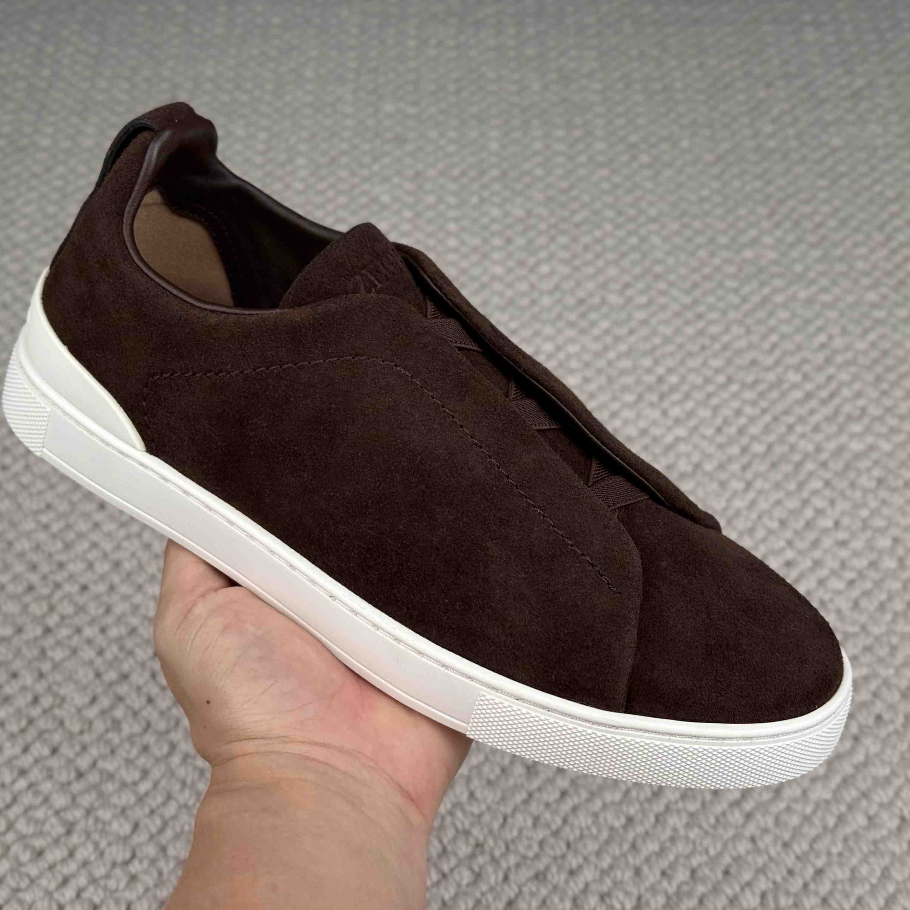 Zegna Triple Stitch Calfskin Sneaker - DesignerGu