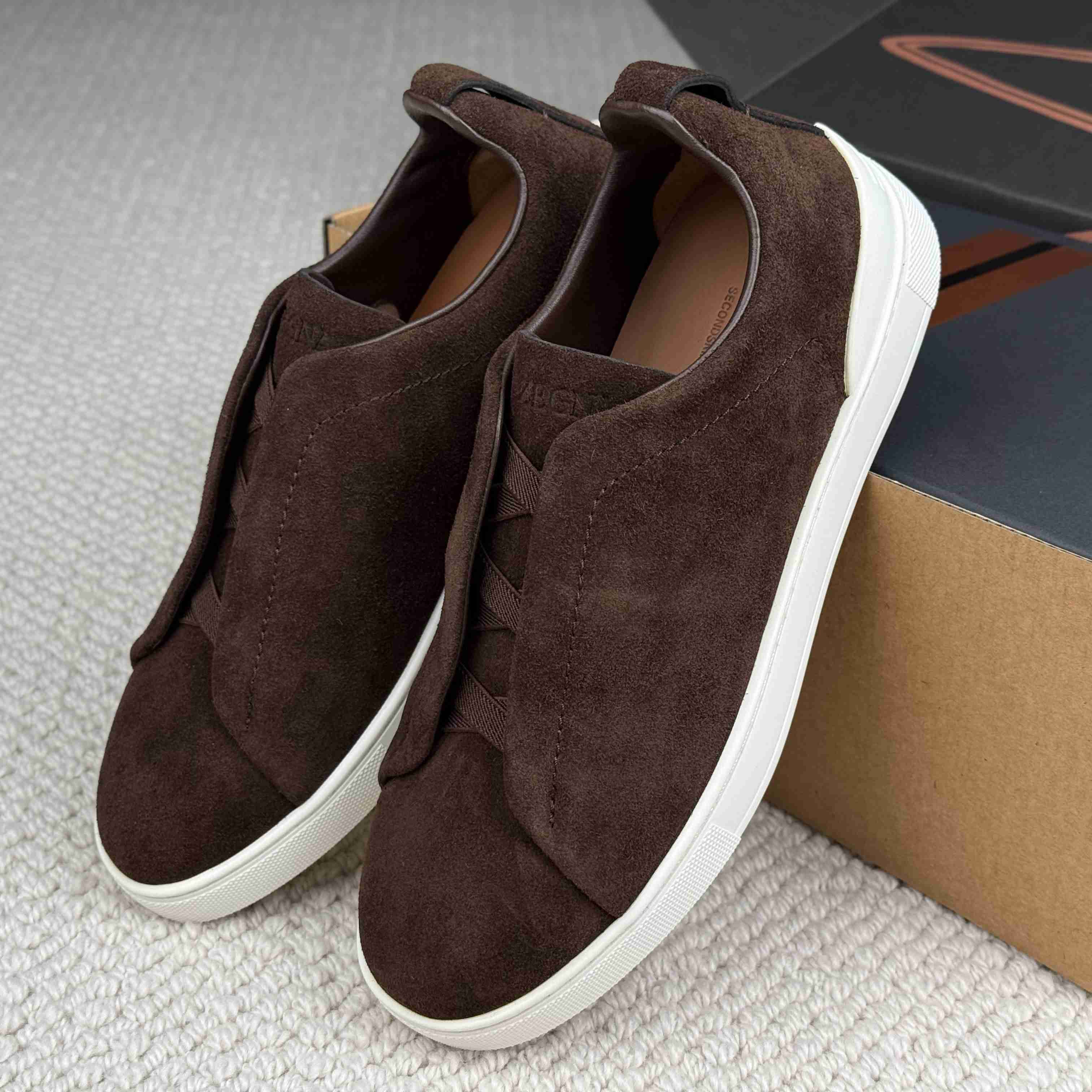 Zegna Triple Stitch Calfskin Sneaker - DesignerGu