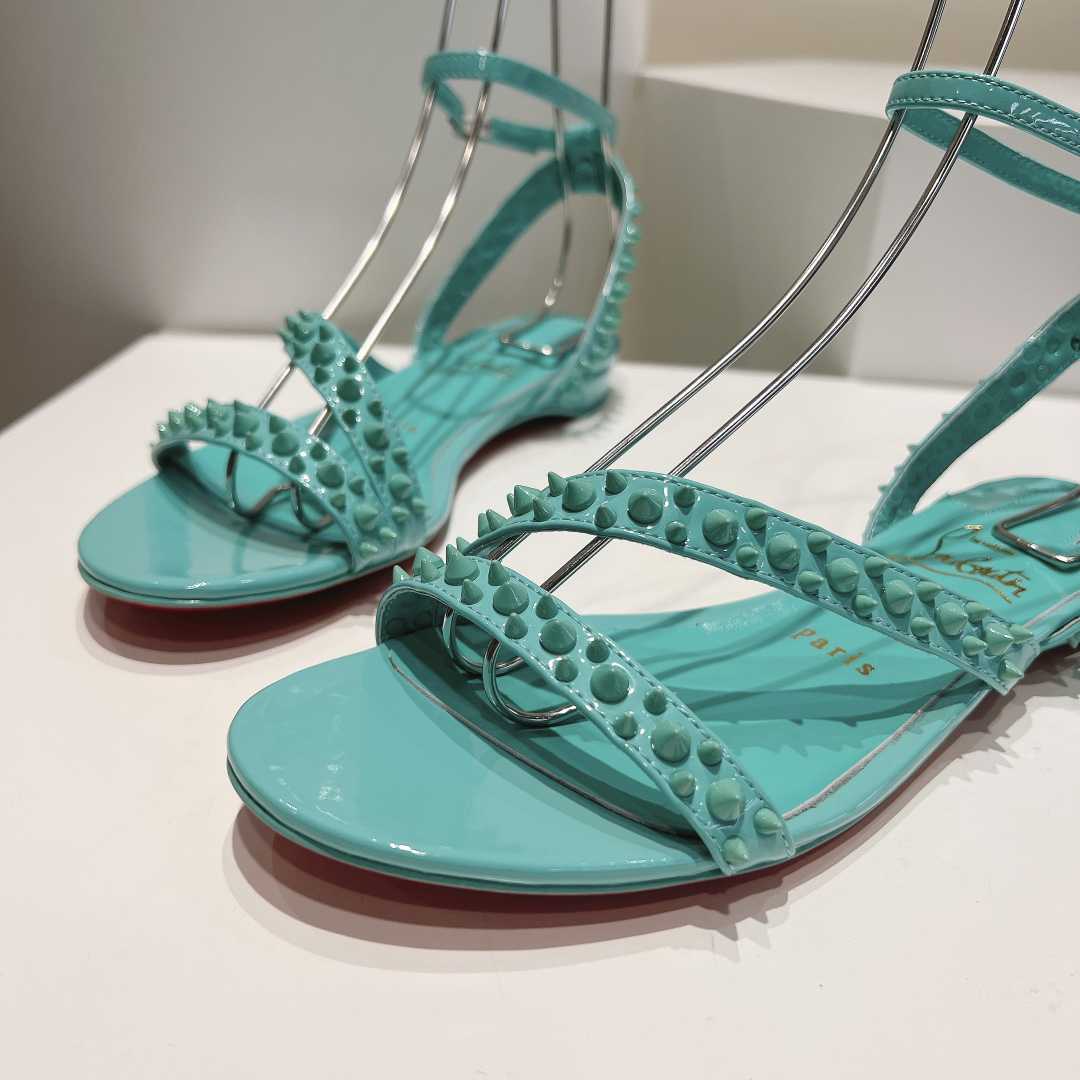 Christian Louboutin Mafaldina Spikes Leather Sandals - DesignerGu