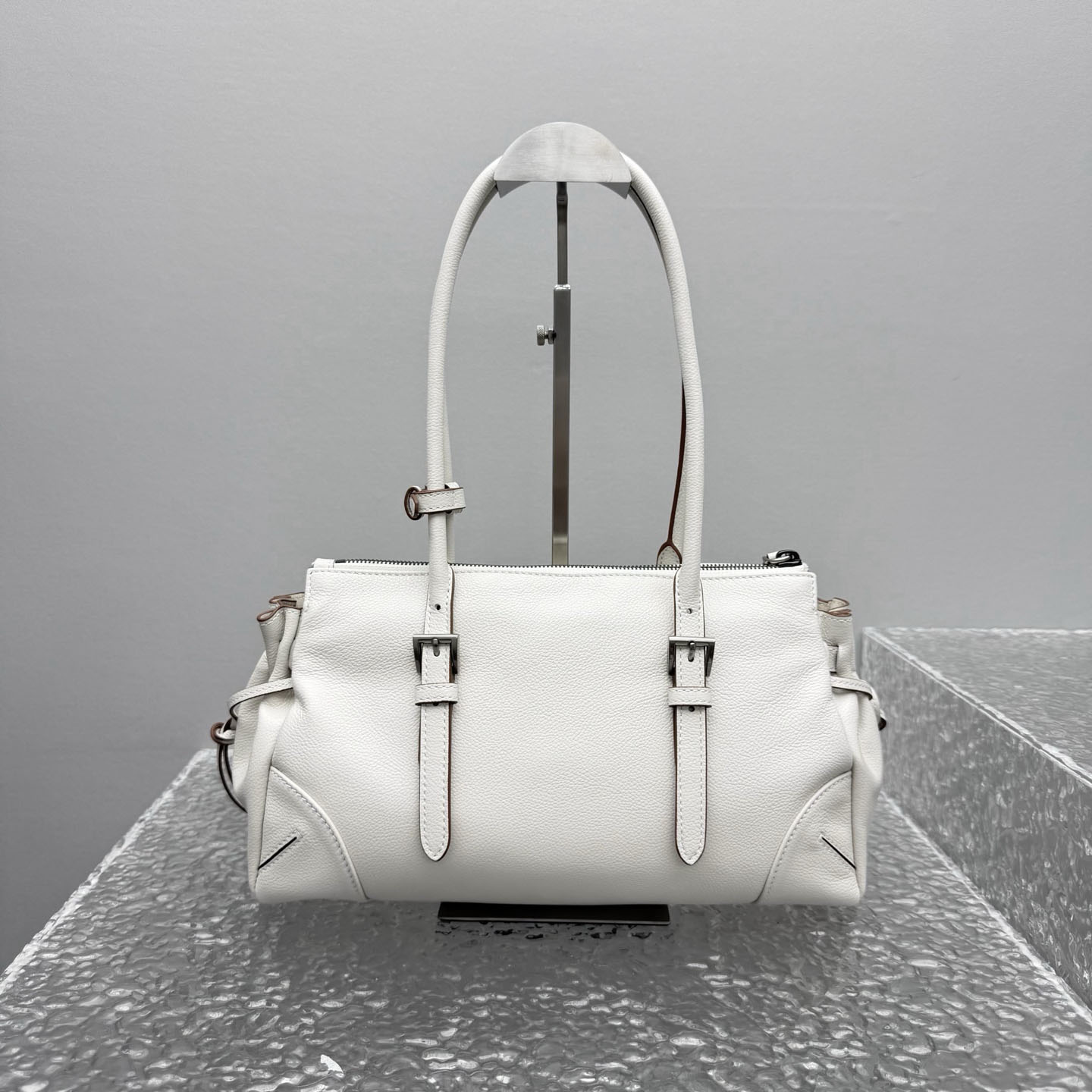Prada Bonnie Medium Antiqued Leather Tote Bag - DesignerGu