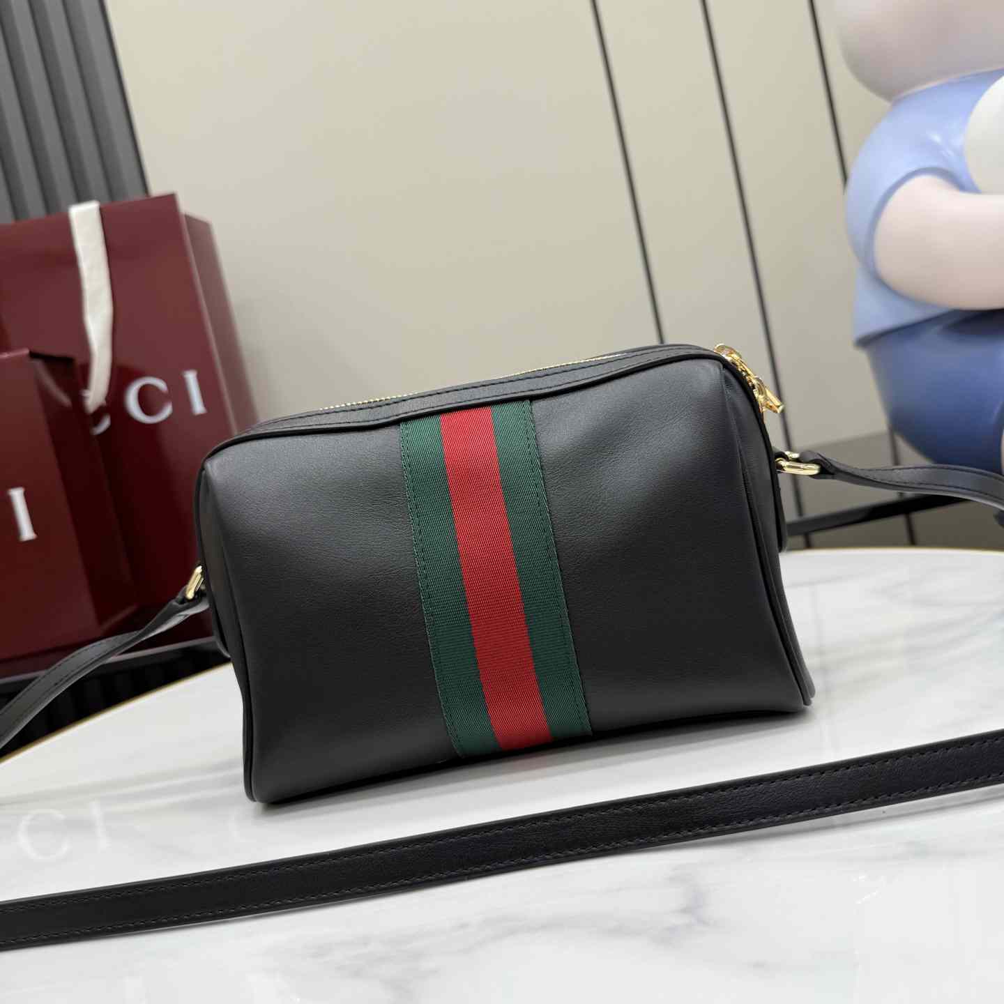 Gucci Horsebit Web Small Camera Bag A008PZ - DesignerGu
