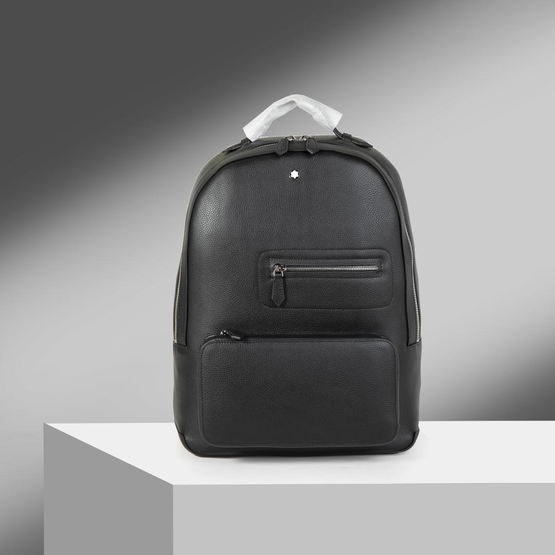 Montblanc Full-Grain Leather Backpack  - DesignerGu