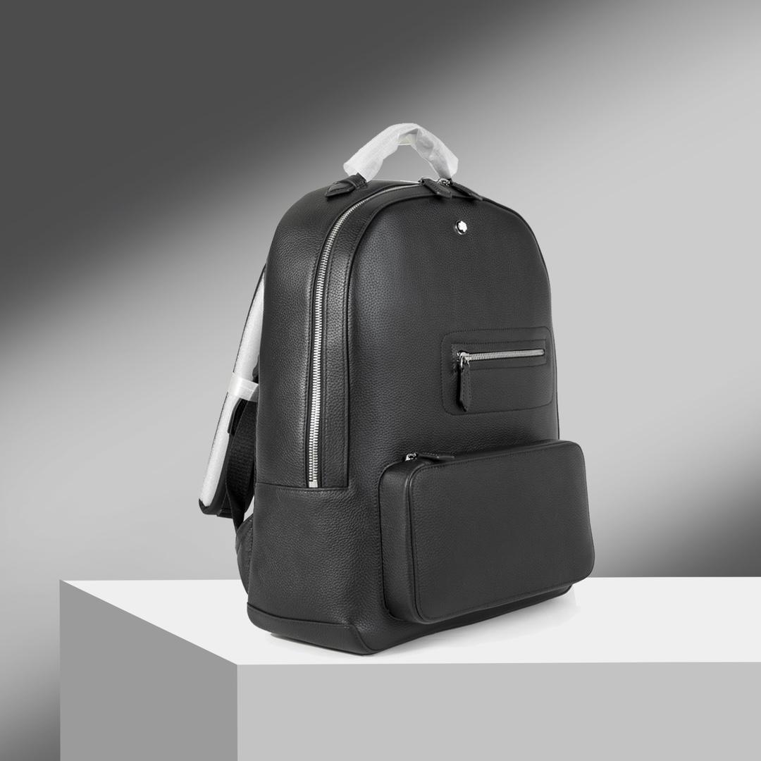 Montblanc Full-Grain Leather Backpack  - DesignerGu