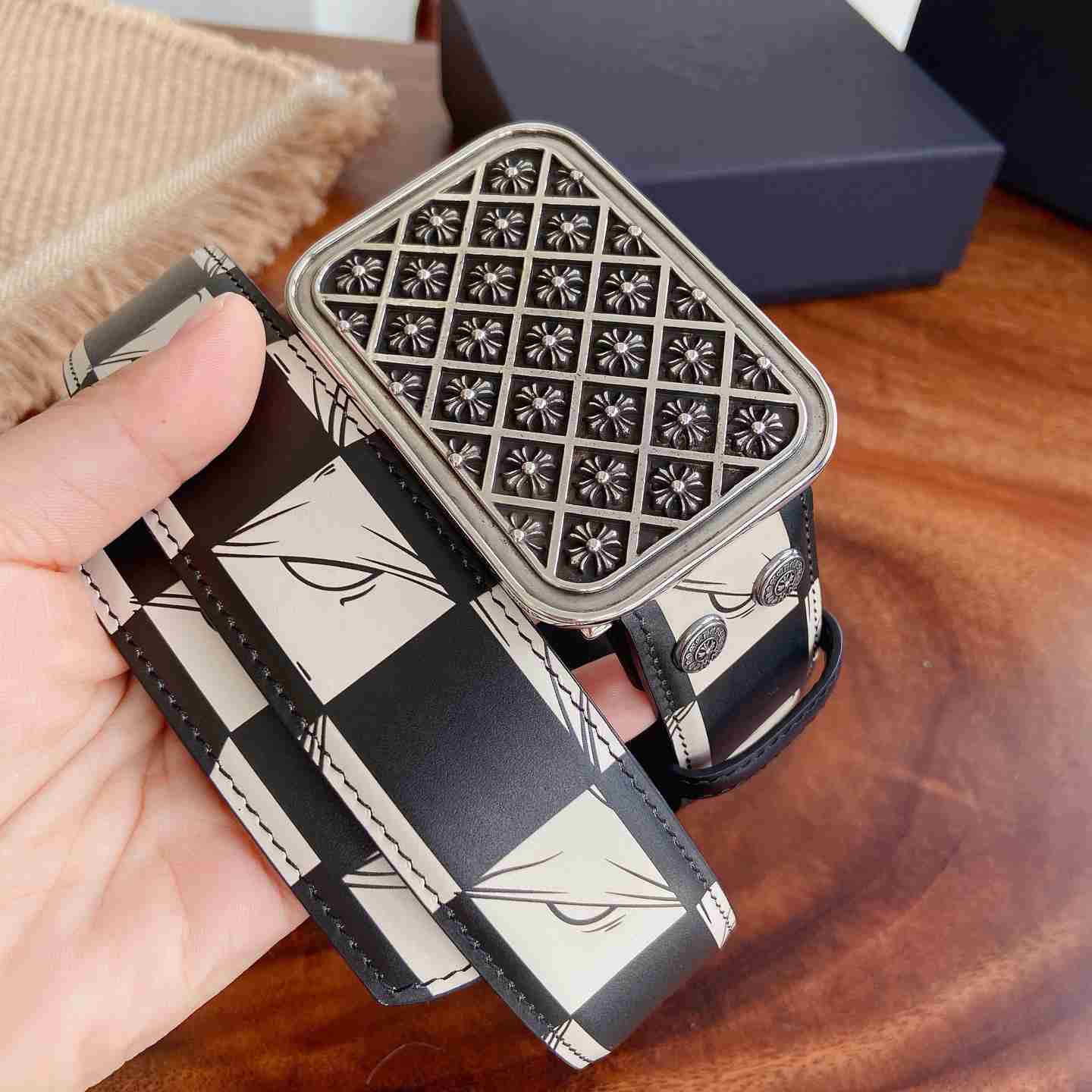 Chrome Hearts Leather Belt   - DesignerGu