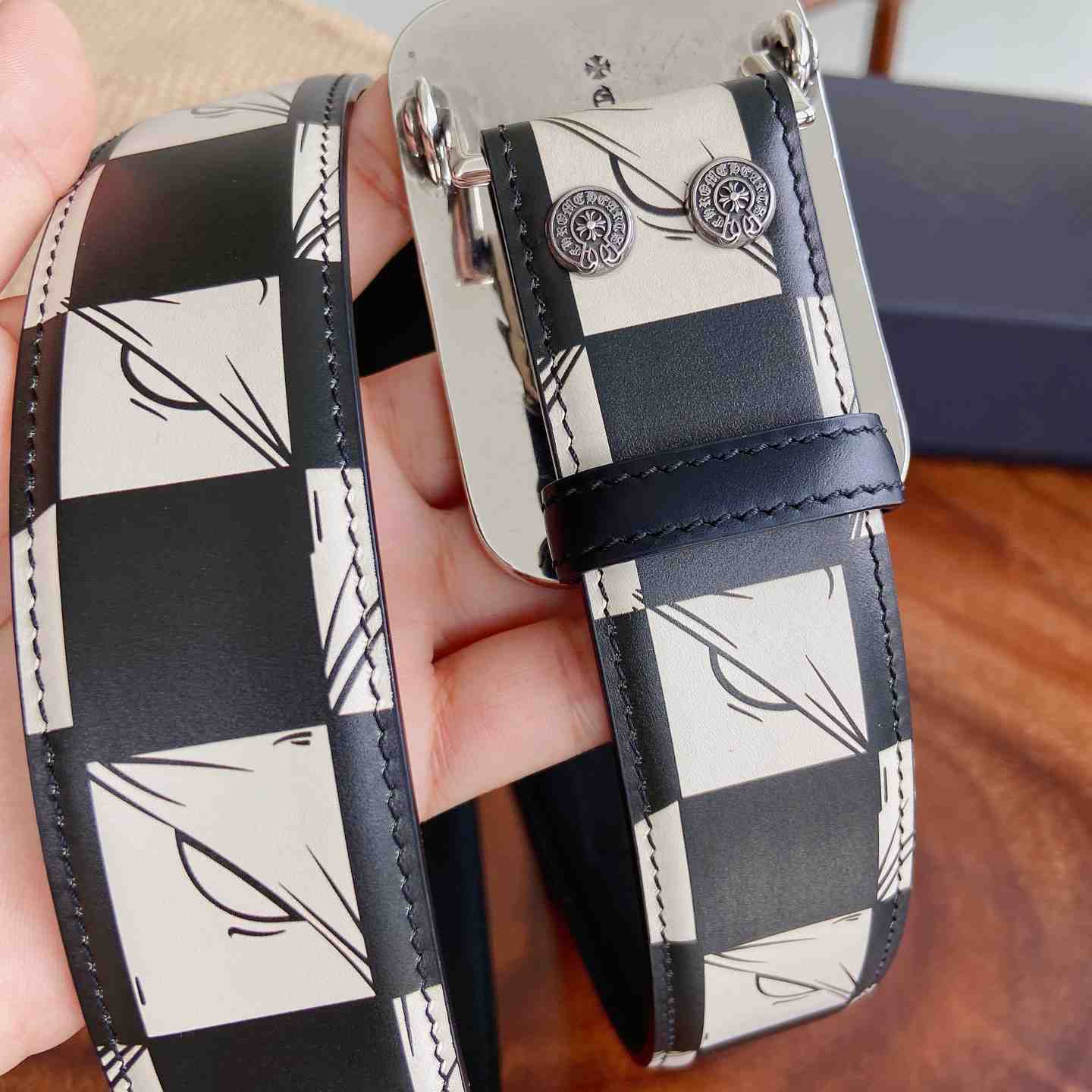Chrome Hearts Leather Belt   - DesignerGu