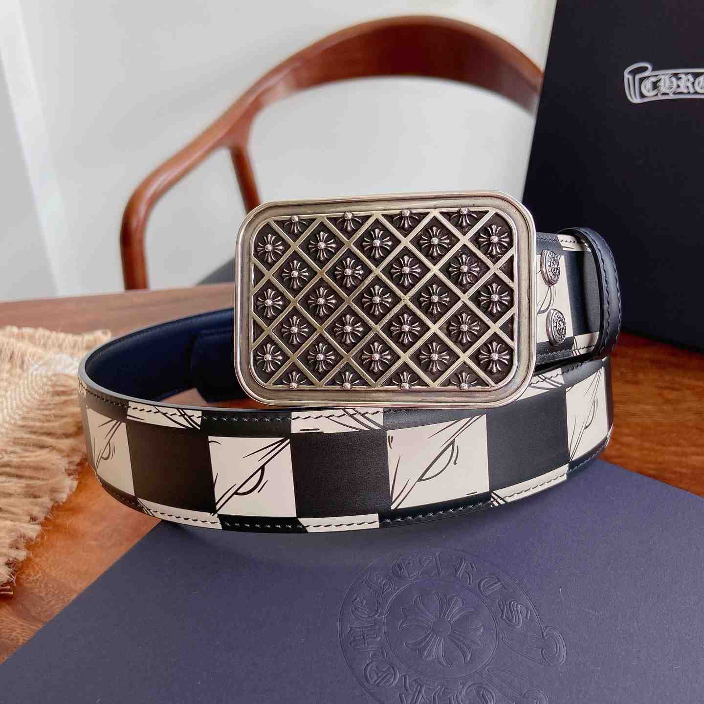 Chrome Hearts Leather Belt   - DesignerGu