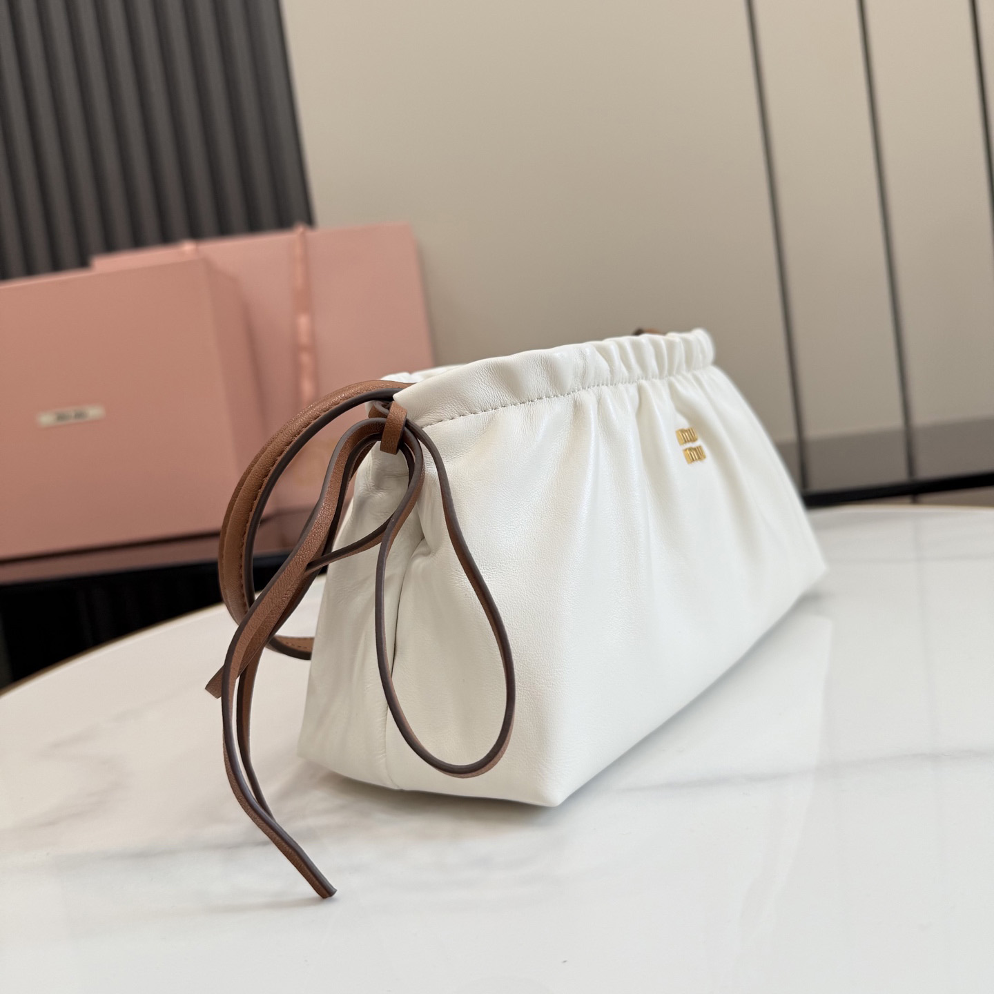 Miu Miu Nappa Leather Pouch 5NE030 - DesignerGu