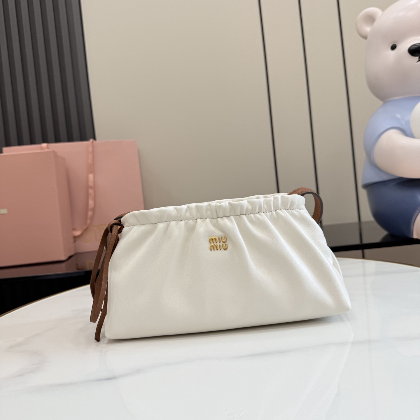 Miu Miu Nappa Leather Pouch 5NE030 - DesignerGu