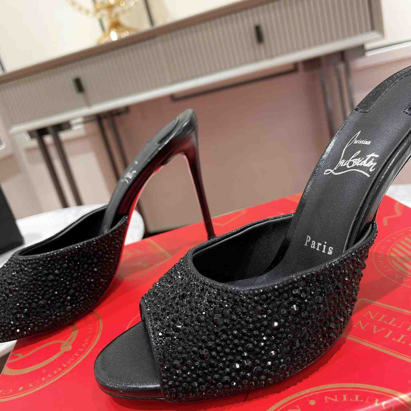 Christian Louboutin Me Dolly Strass 100 Heeled Sandals - DesignerGu