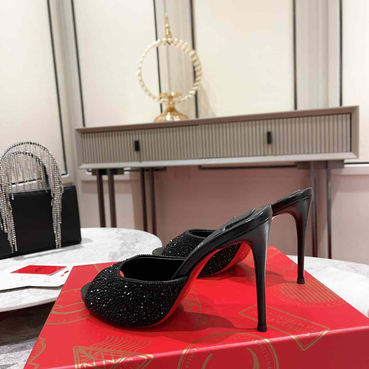 Christian Louboutin Me Dolly Strass 100 Heeled Sandals - DesignerGu