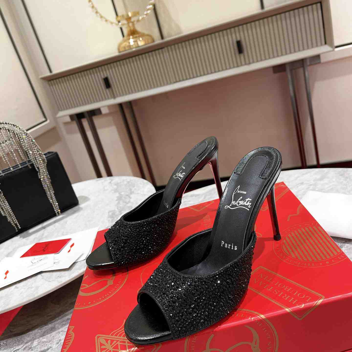 Christian Louboutin Me Dolly Strass 100 Heeled Sandals - DesignerGu