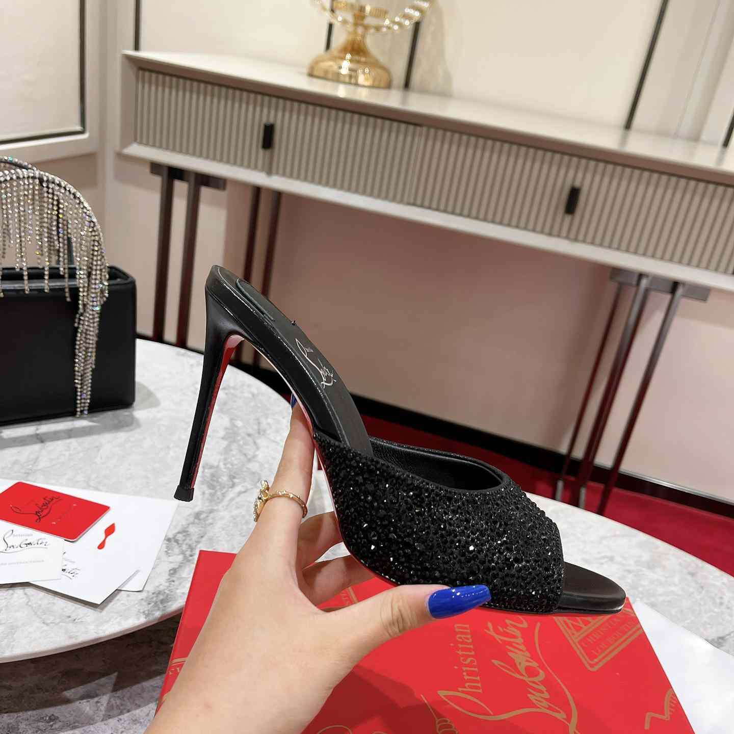 Christian Louboutin Me Dolly Strass 100 Heeled Sandals - DesignerGu
