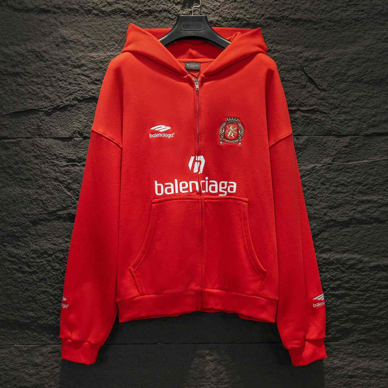 Balenciaga Soccer Paris Zip up Hoodie - DesignerGu