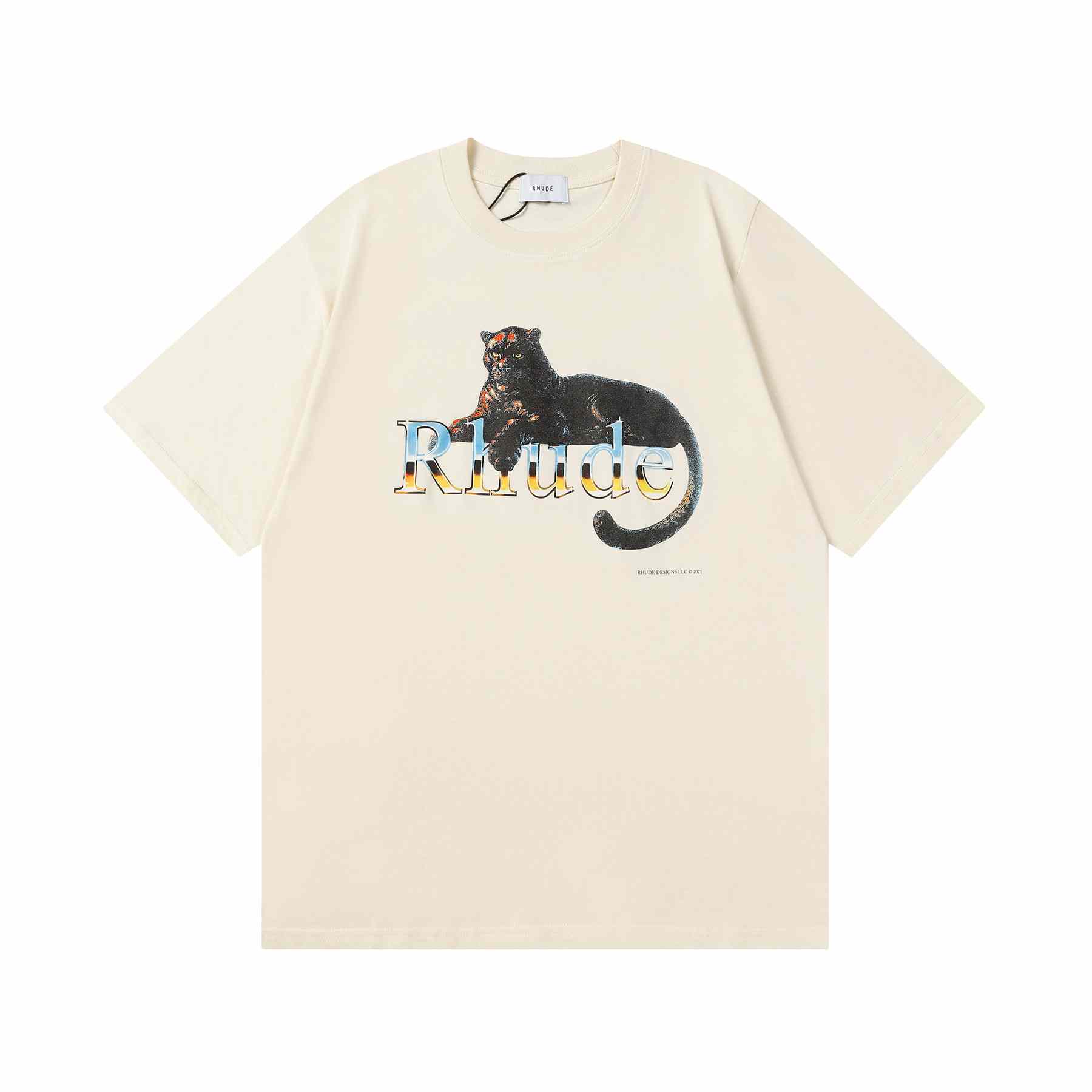 Rhude Printed Cotton Jersey T-Shirt - DesignerGu
