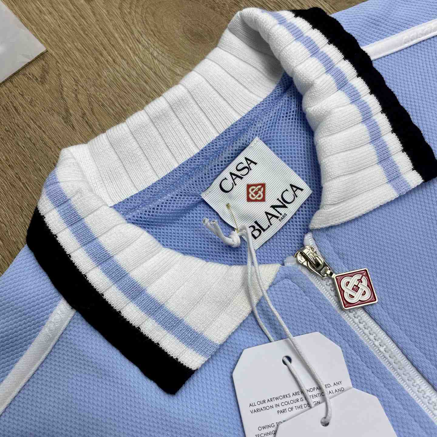 Casablanca Pale Blue Pique Track Jacket C1177 - DesignerGu