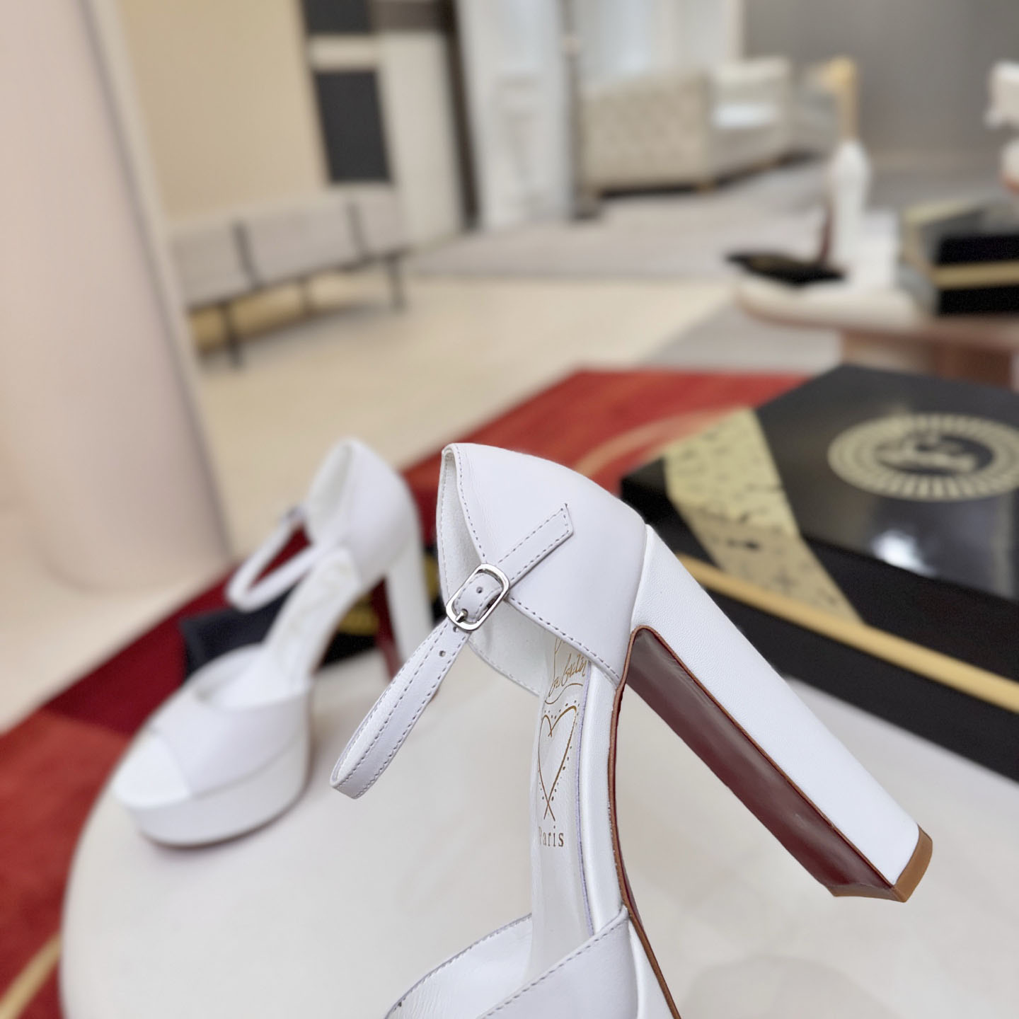 Christian Louboutin Bridal Sandaloo 130 Crêpe Satin Platform Sandals - DesignerGu