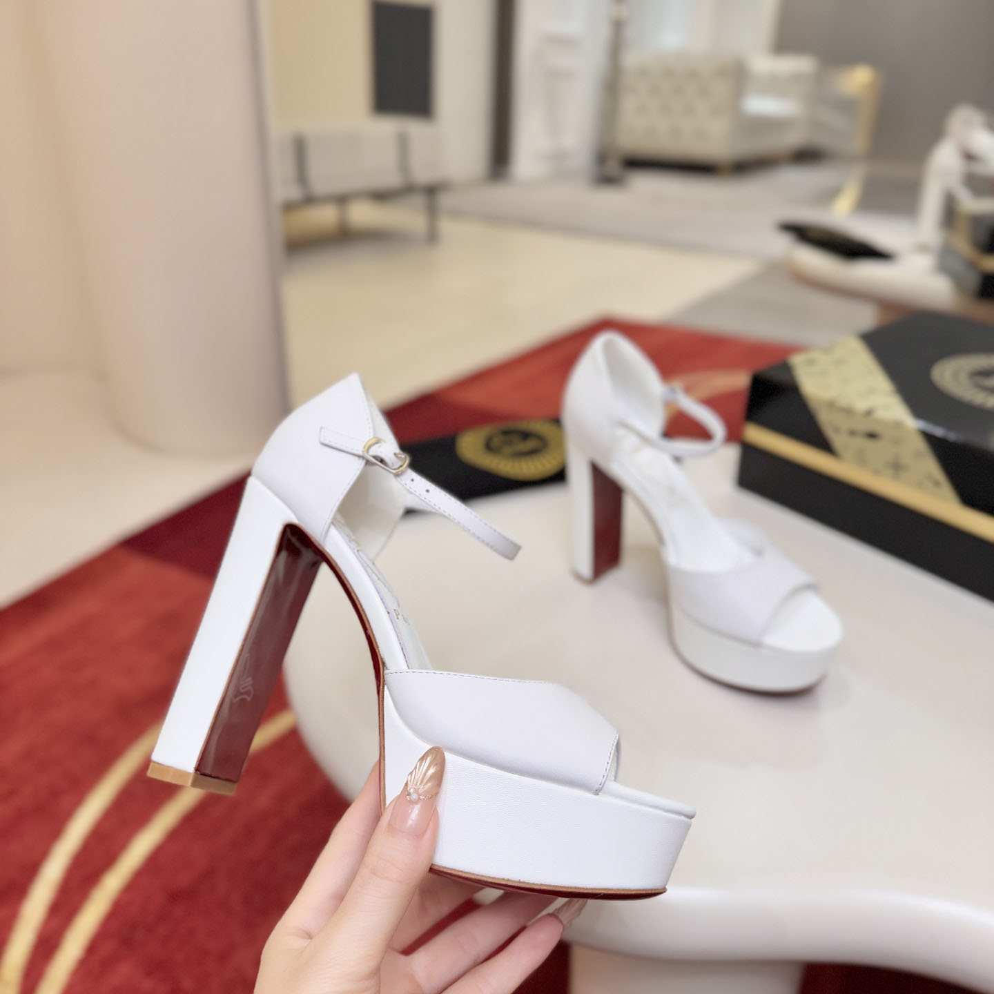 Christian Louboutin Bridal Sandaloo 130 Crêpe Satin Platform Sandals - DesignerGu
