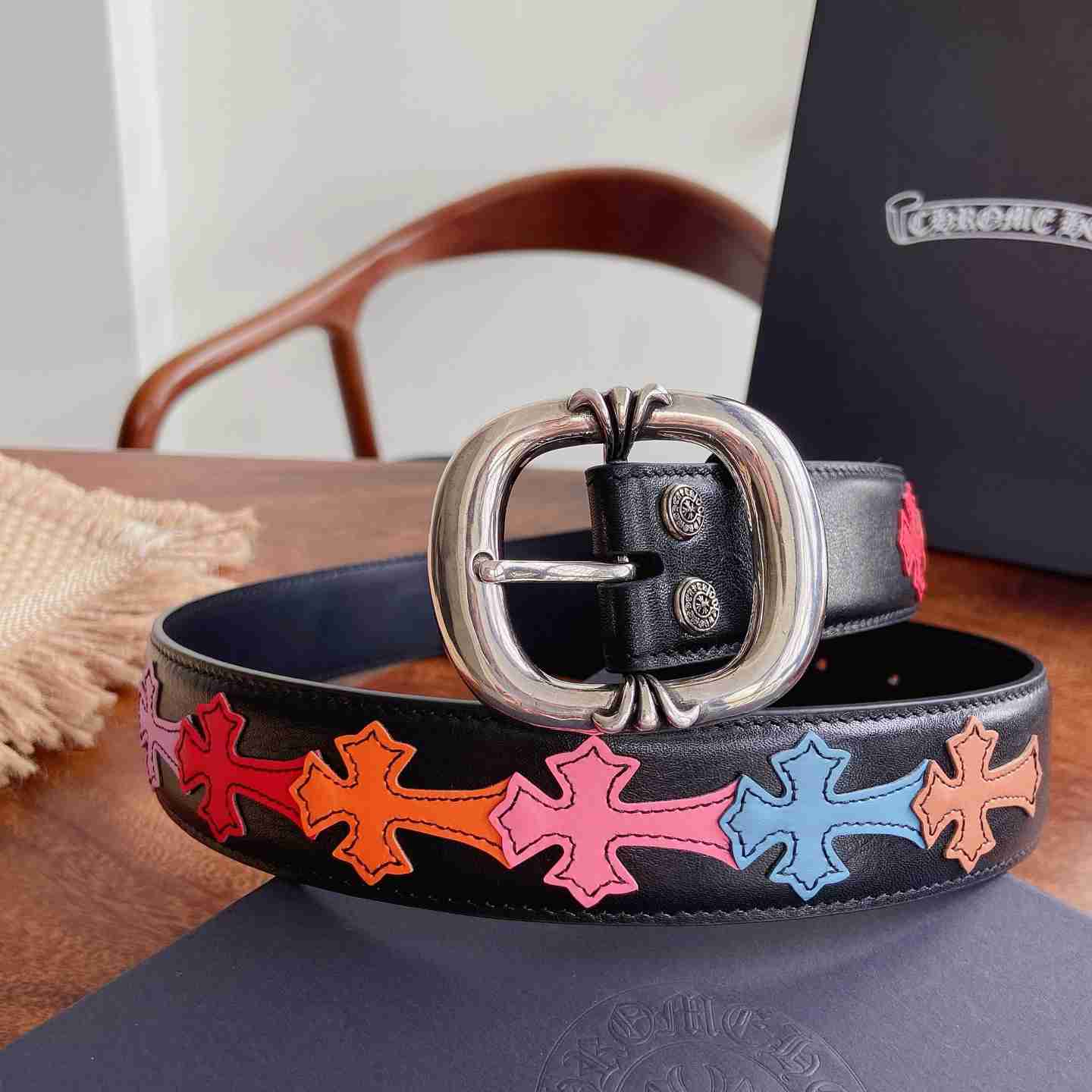 Chrome Hearts Leather Belt   - DesignerGu