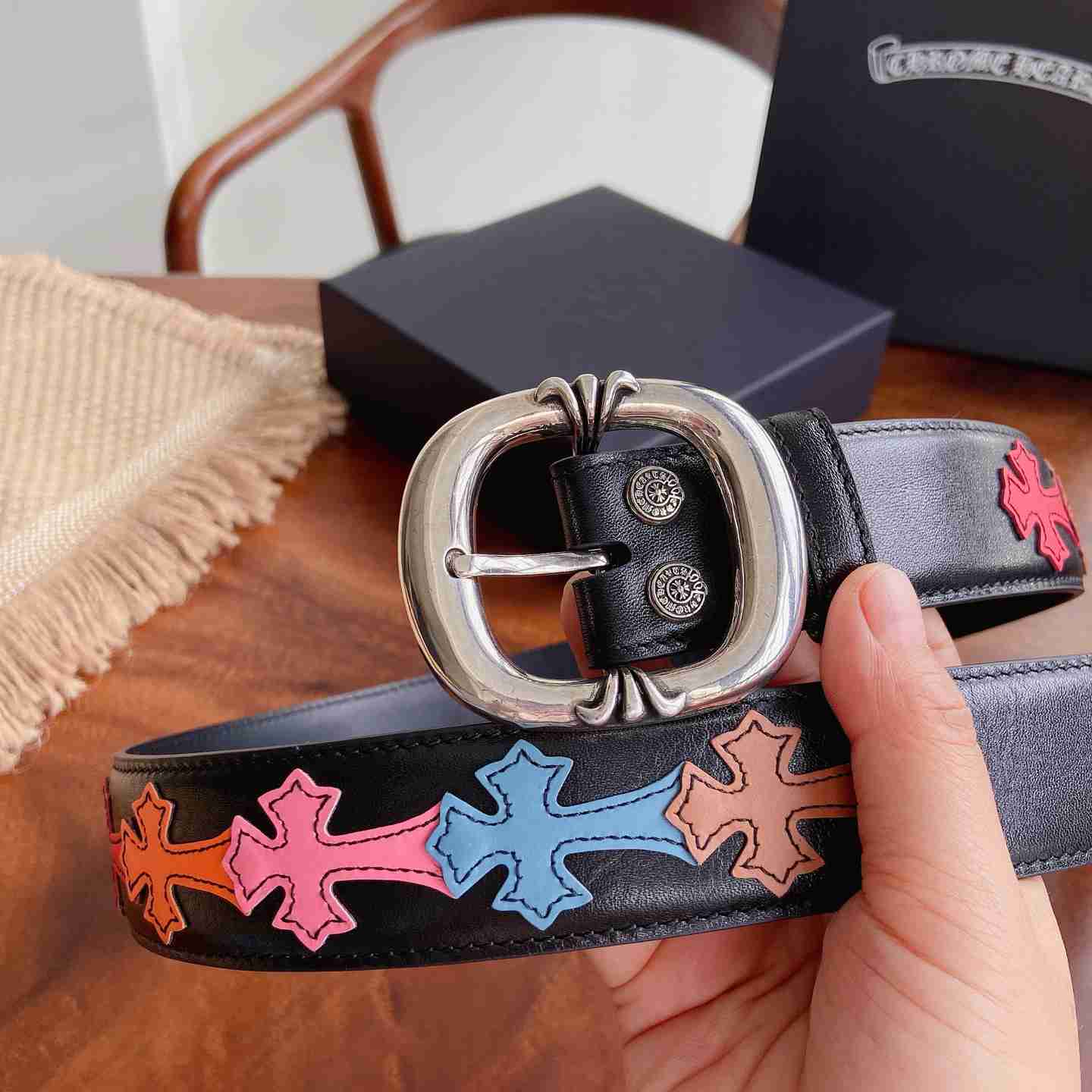 Chrome Hearts Leather Belt   - DesignerGu