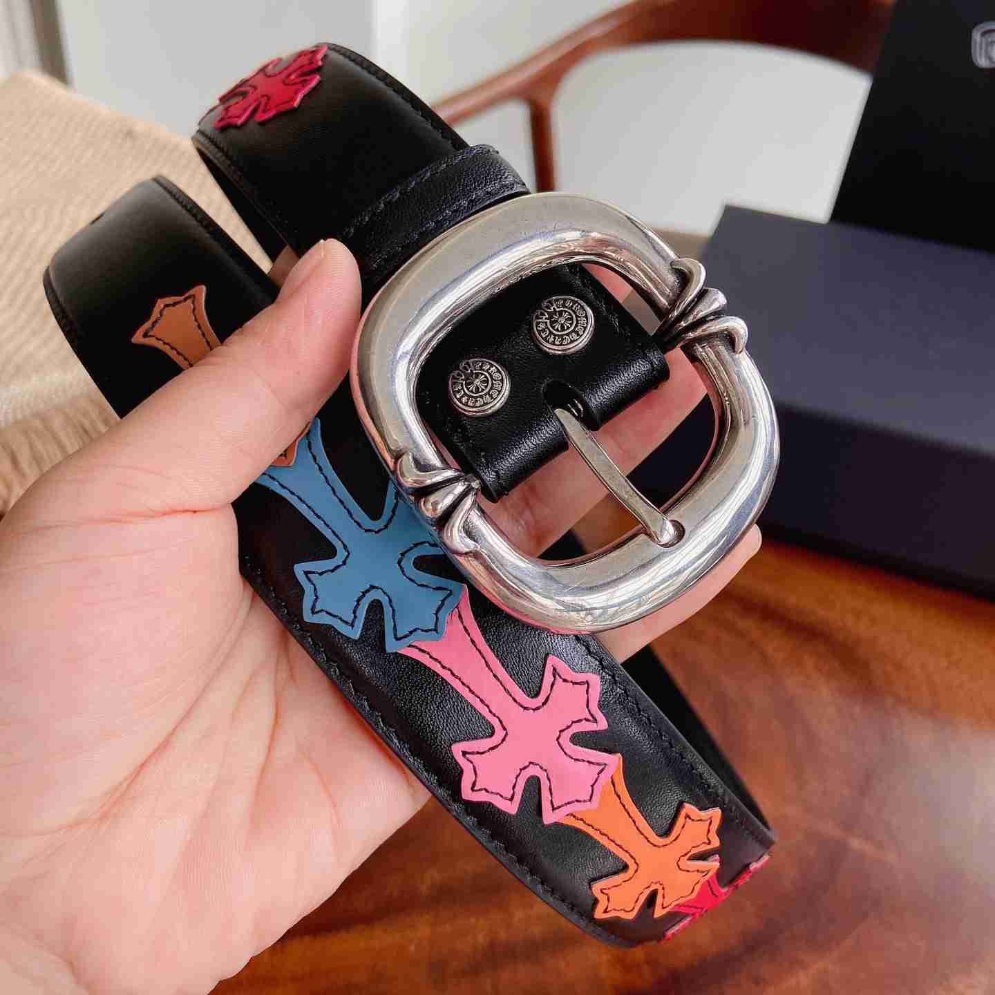 Chrome Hearts Leather Belt   - DesignerGu