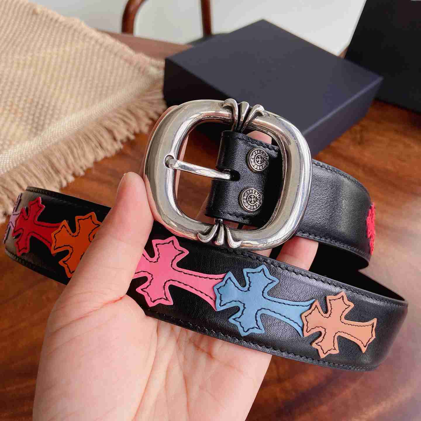 Chrome Hearts Leather Belt   - DesignerGu