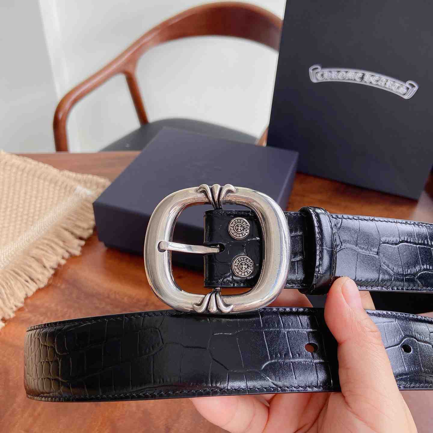Chrome Hearts Leather Belt   - DesignerGu