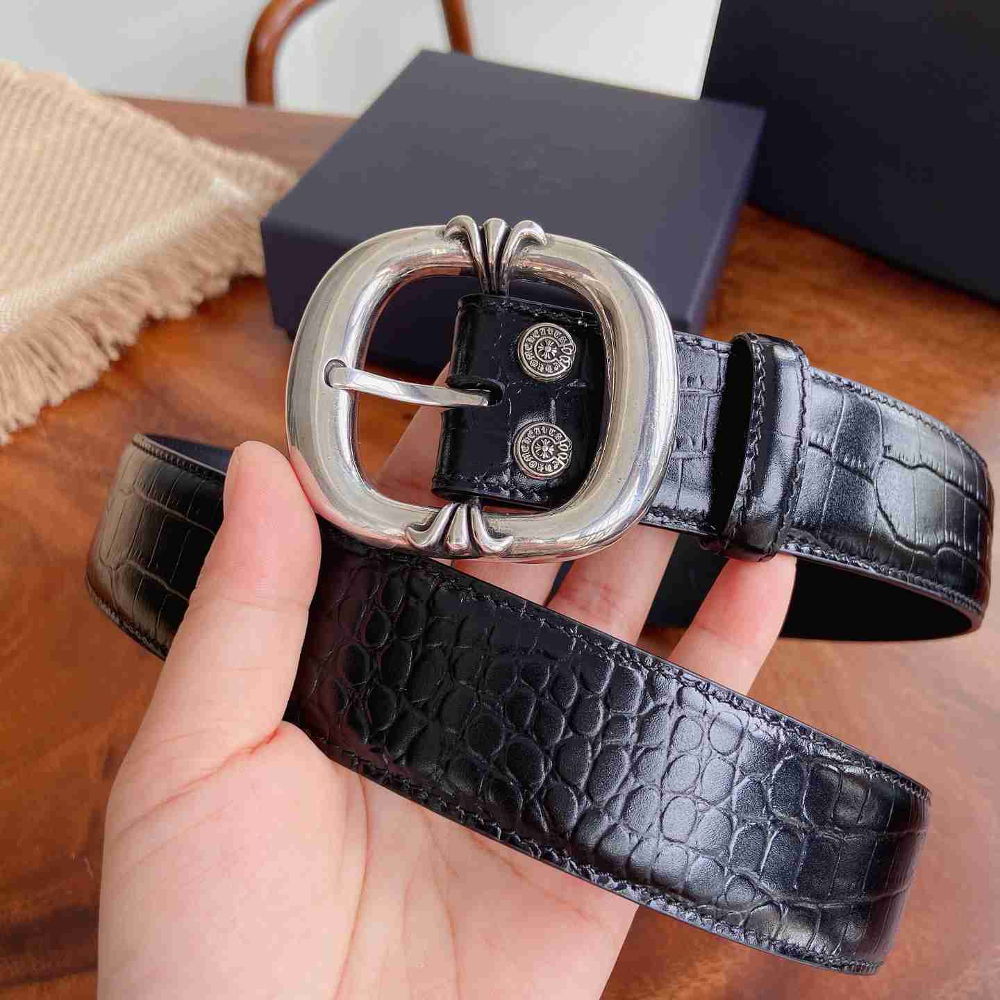 Chrome Hearts Leather Belt   - DesignerGu