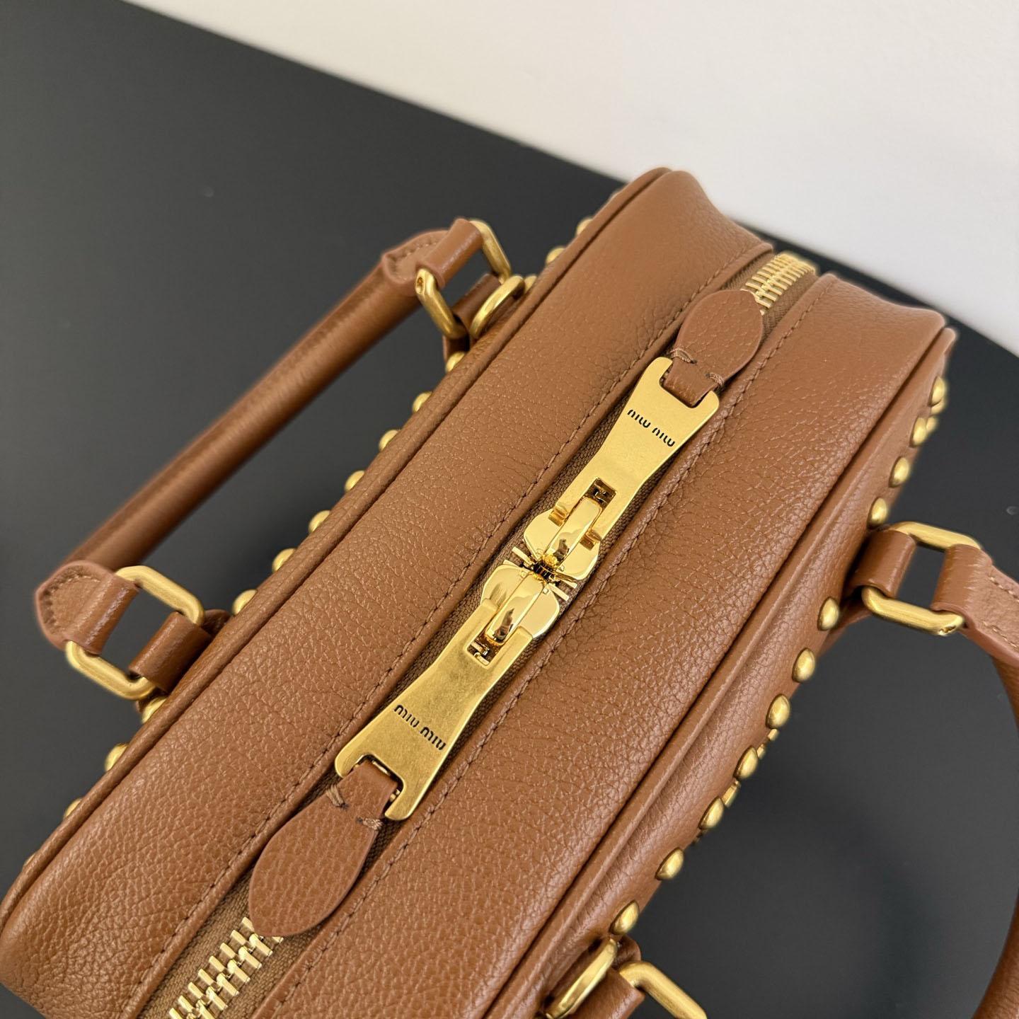 Miu Miu Arcadie Studded Leather Bag  - DesignerGu