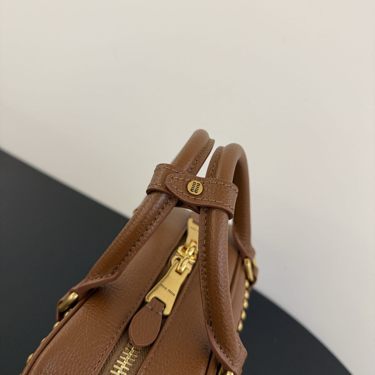 Miu Miu Arcadie Studded Leather Bag  - DesignerGu
