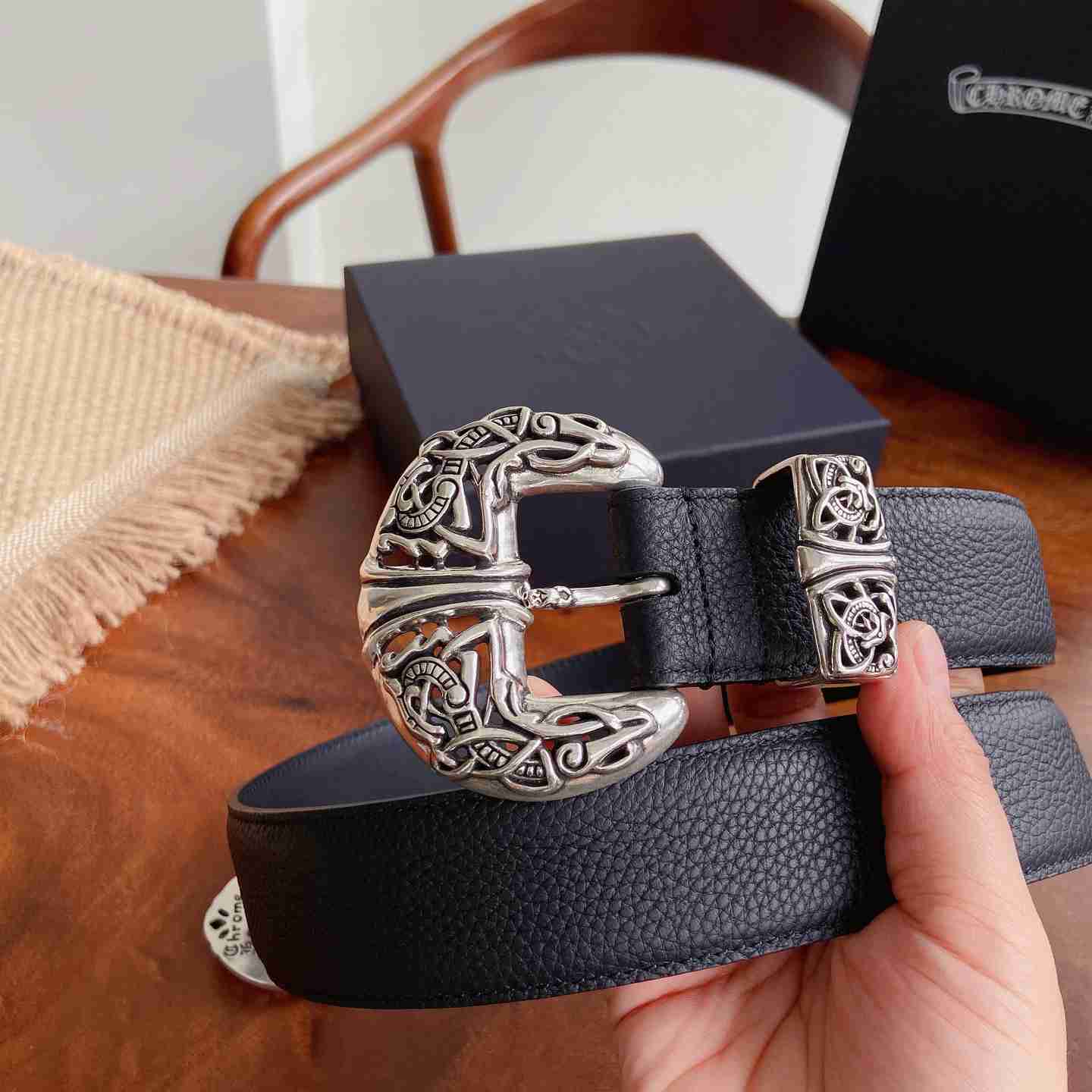 Chrome Hearts Leather Belt   - DesignerGu