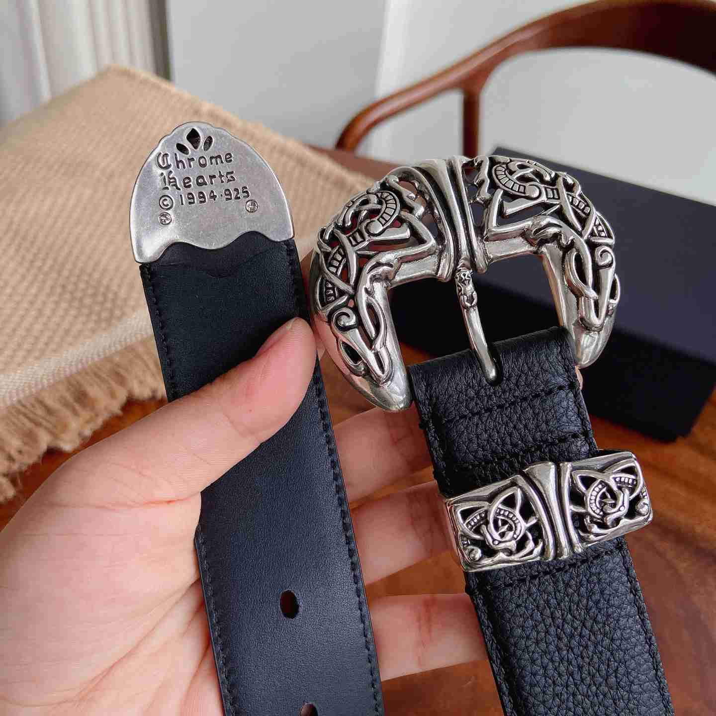 Chrome Hearts Leather Belt   - DesignerGu