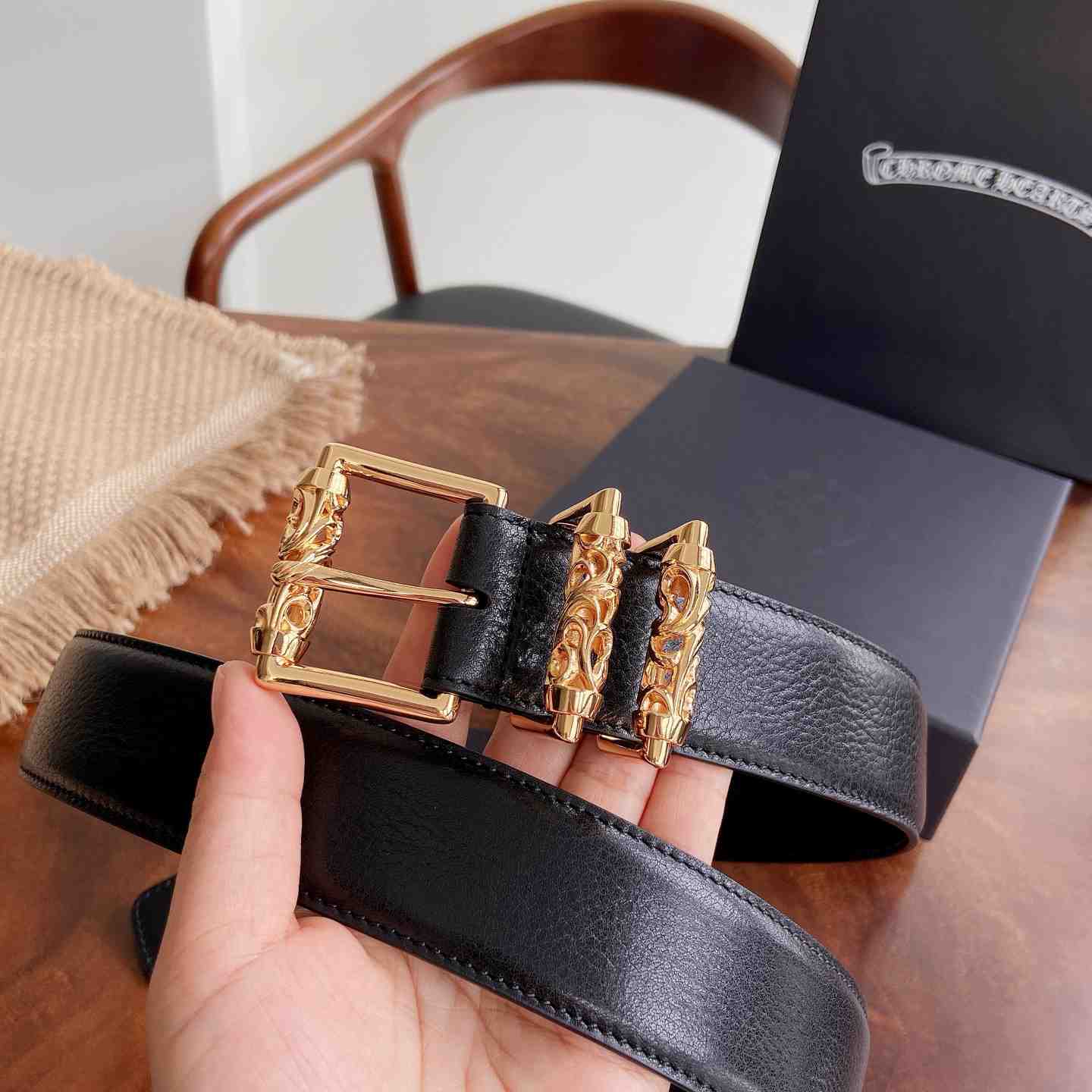 Chrome Hearts Leather Belt   - DesignerGu