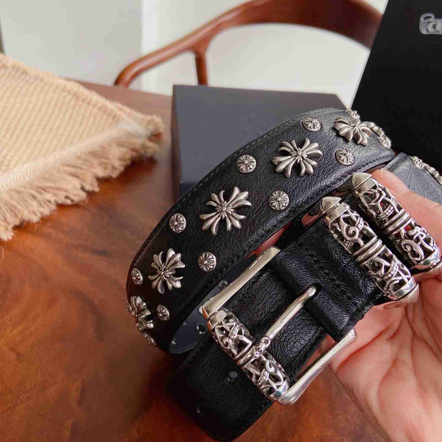 Chrome Hearts Leather Belt   - DesignerGu