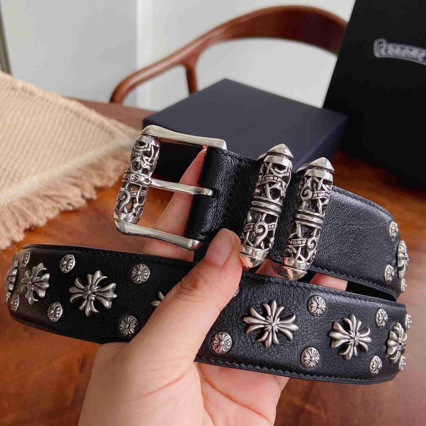 Chrome Hearts Leather Belt   - DesignerGu