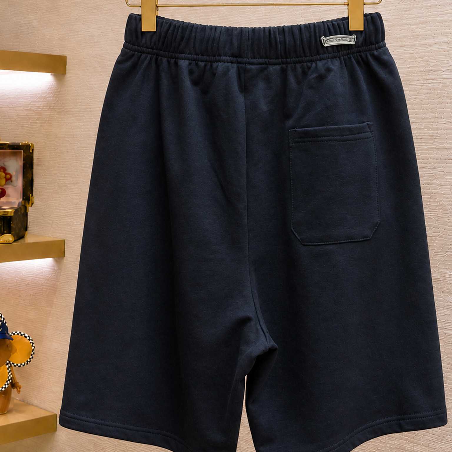 Chrome Hearts Cemetery Cross Embroidered Sweat Shorts - DesignerGu