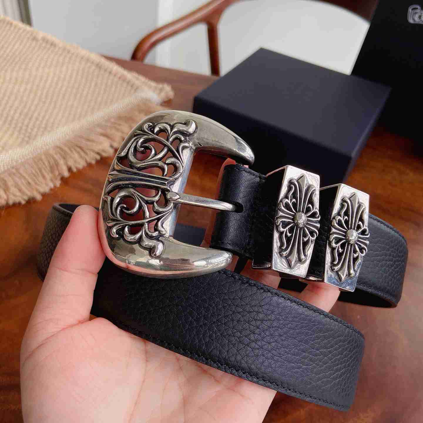 Chrome Hearts Leather Belt   - DesignerGu