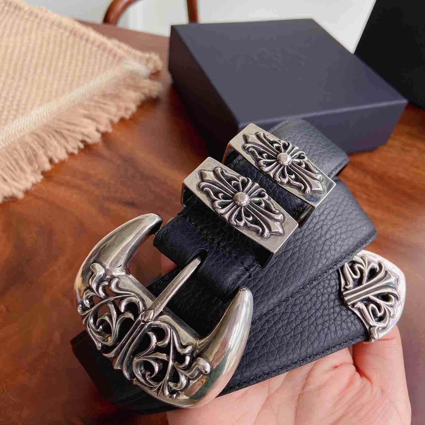 Chrome Hearts Leather Belt   - DesignerGu