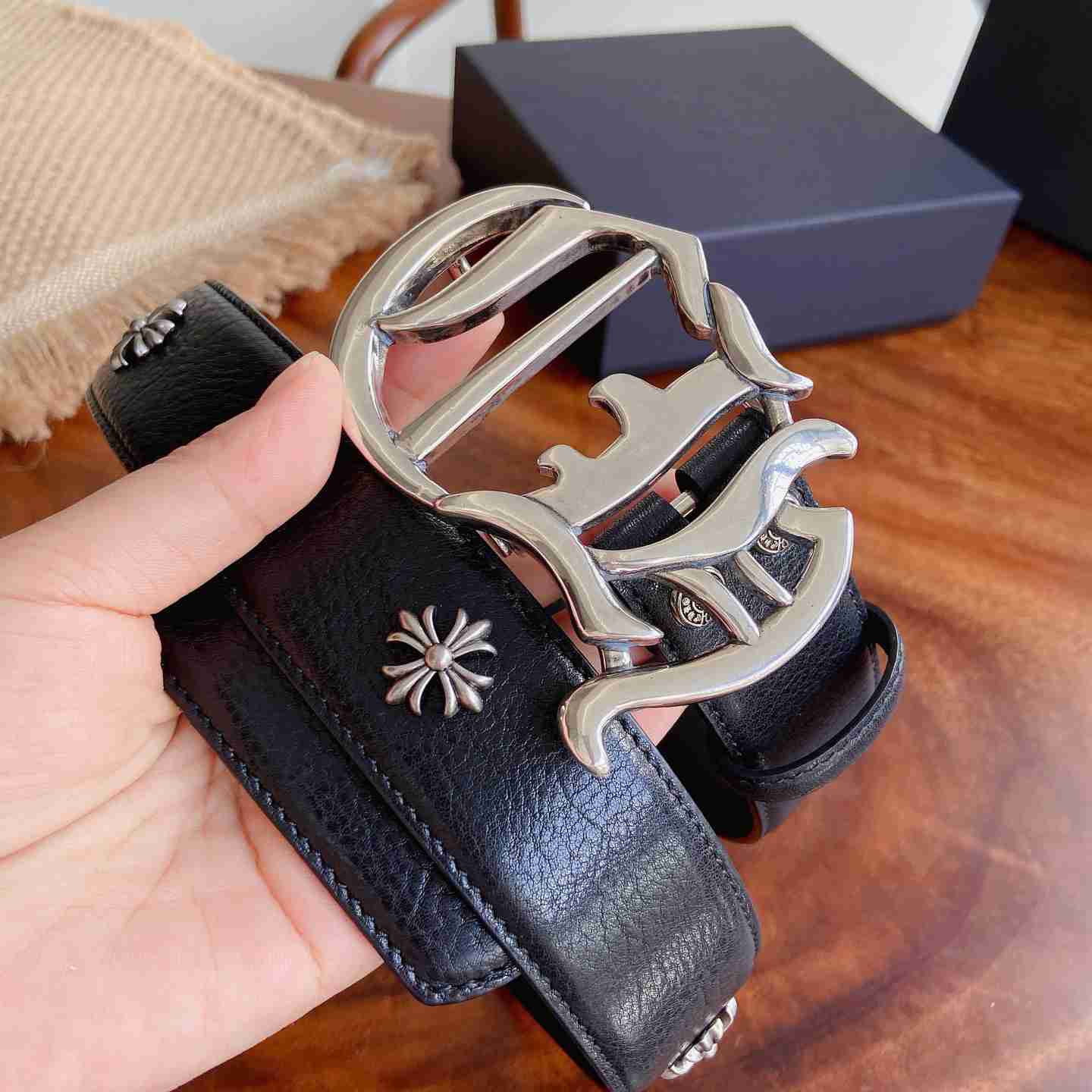 Chrome Hearts Leather Belt   - DesignerGu