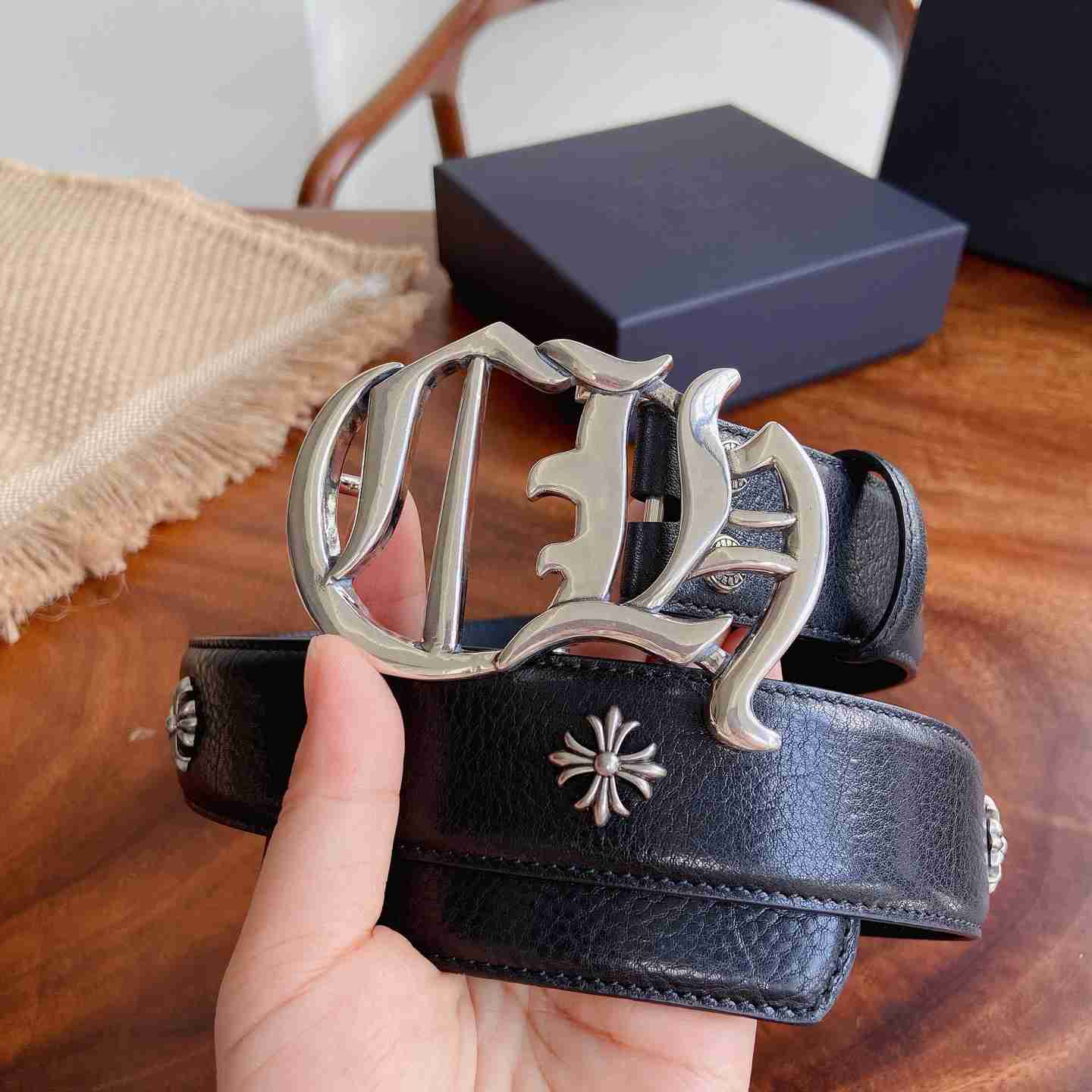 Chrome Hearts Leather Belt   - DesignerGu