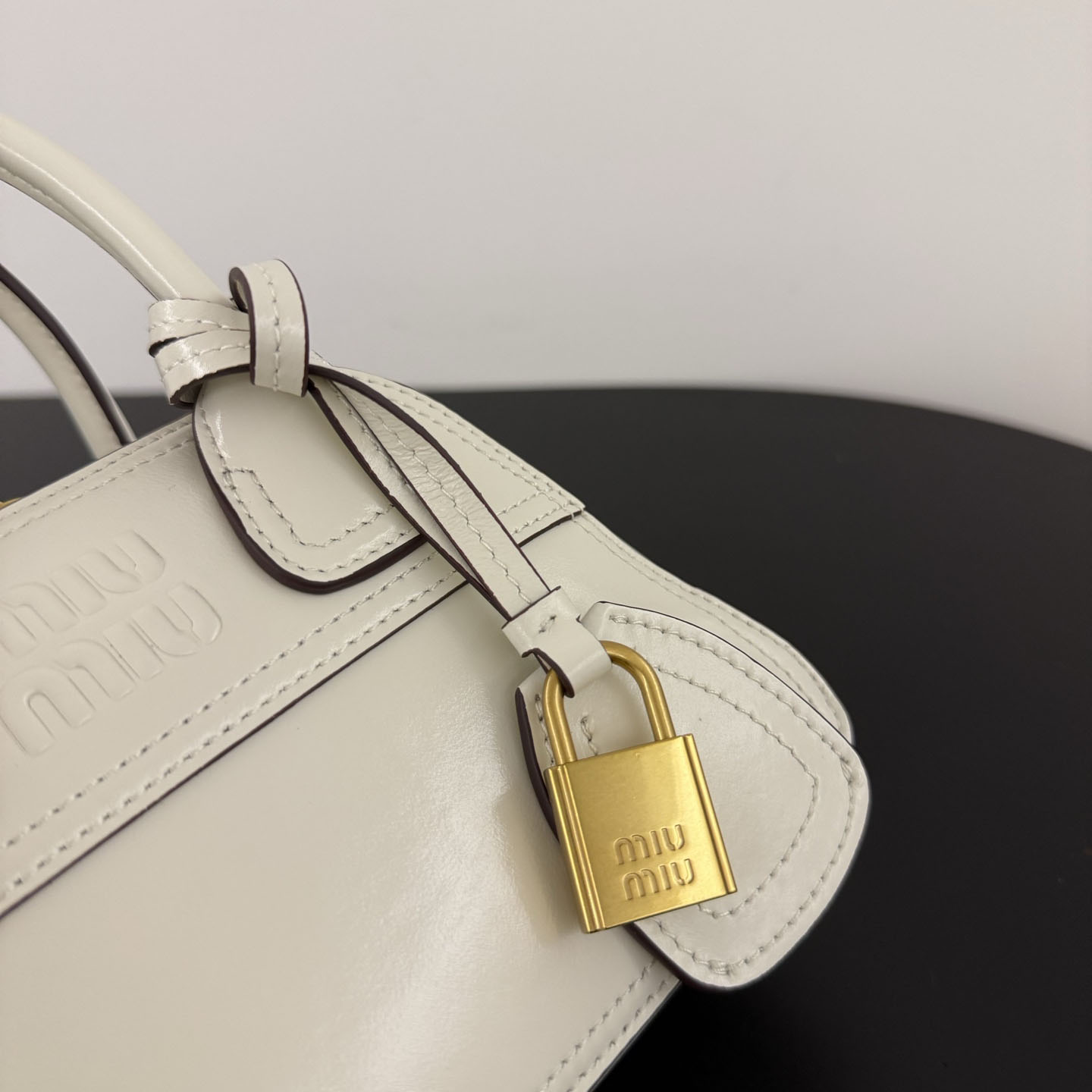 Miu Miu Vivant Shiny Leather Mini Bag - DesignerGu