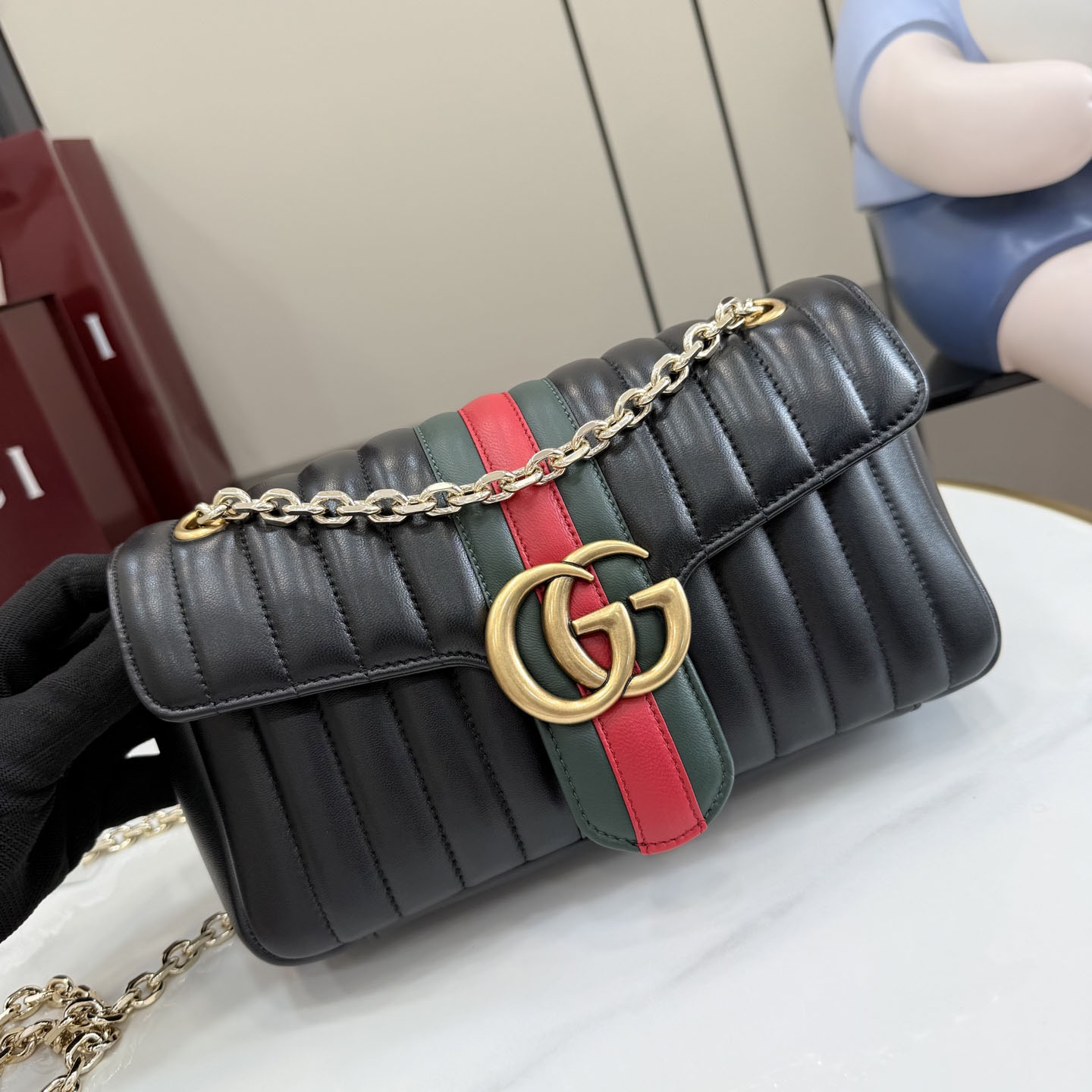 Gucci Jetset GG Marmont Medium Shoulder Bag A005XW - DesignerGu