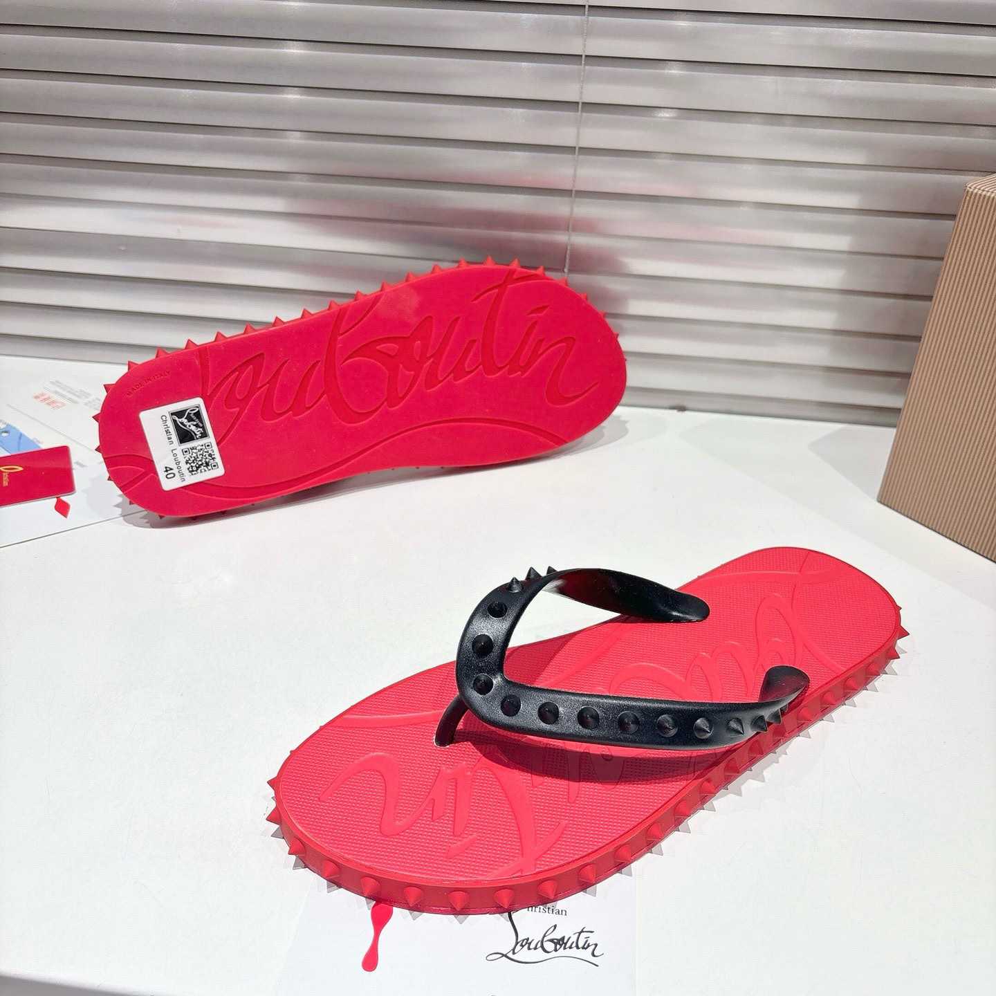 Christian Louboutin Super Loubi Flip Flops - DesignerGu