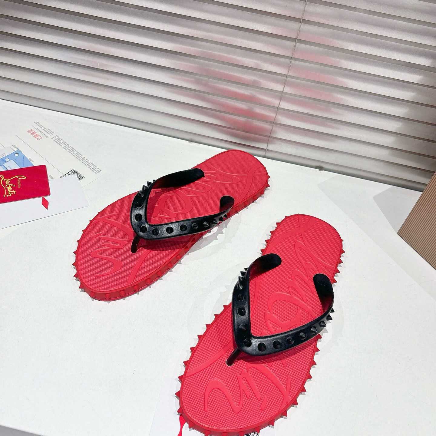 Christian Louboutin Super Loubi Flip Flops - DesignerGu