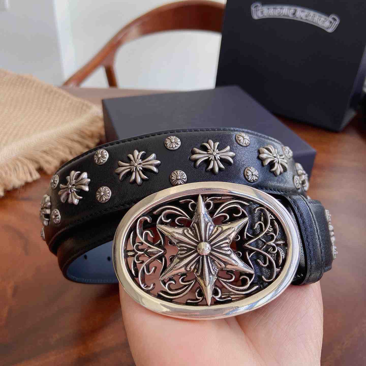 Chrome Hearts Leather Belt   - DesignerGu