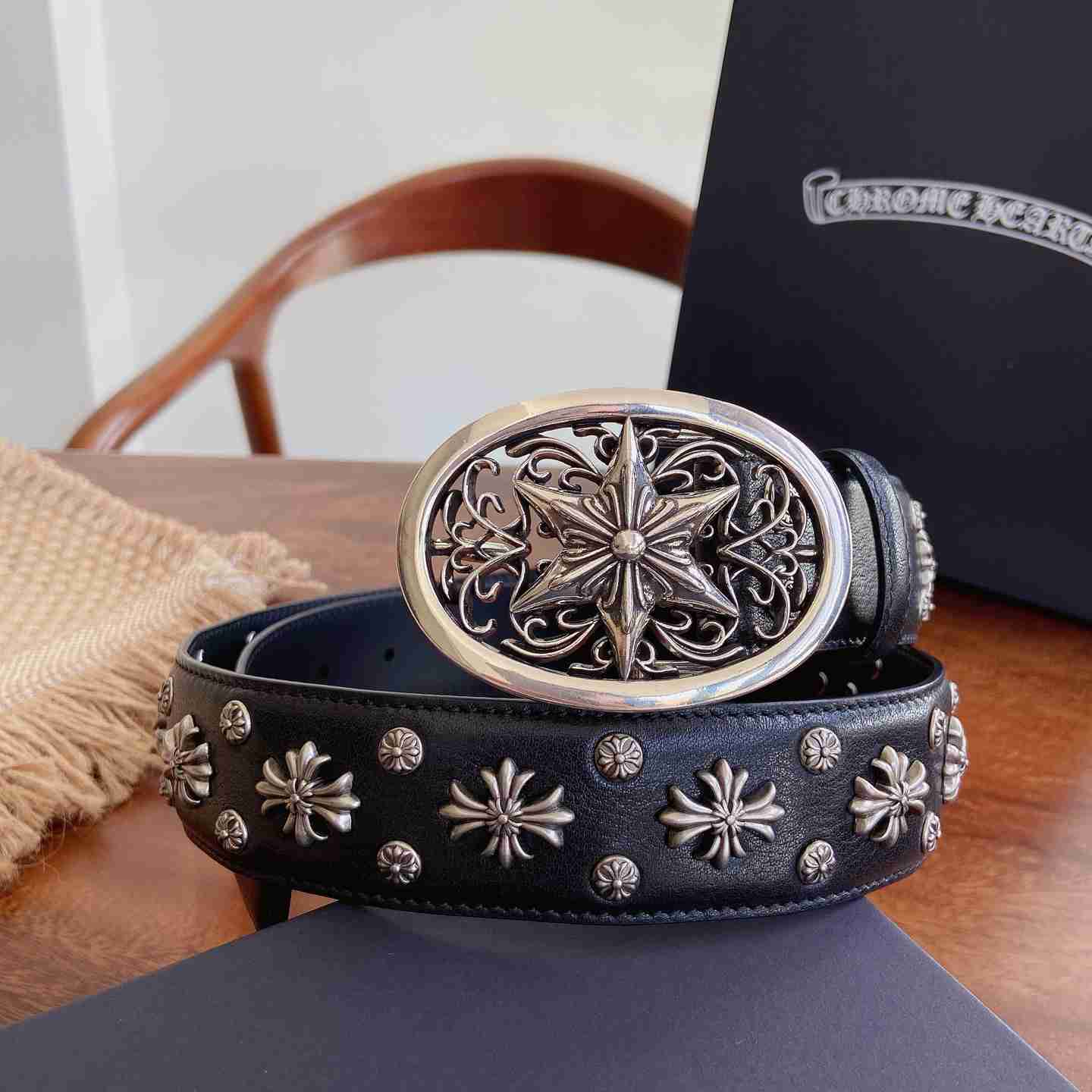 Chrome Hearts Leather Belt   - DesignerGu