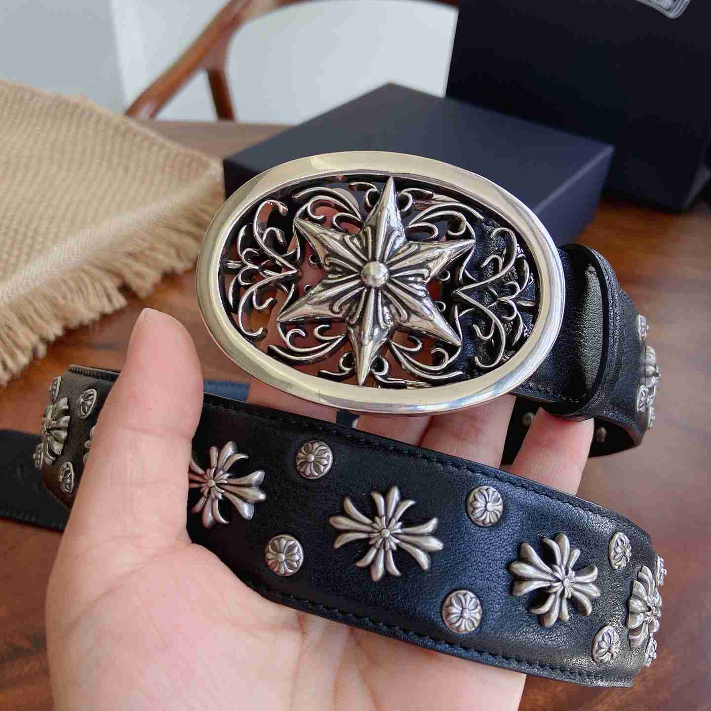 Chrome Hearts Leather Belt   - DesignerGu