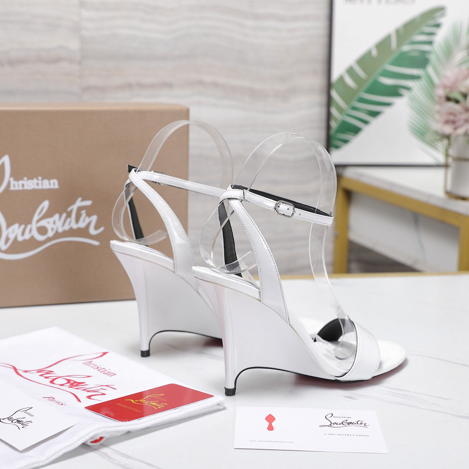 Christian Louboutin Zeezeenella Wedge Sandals - DesignerGu